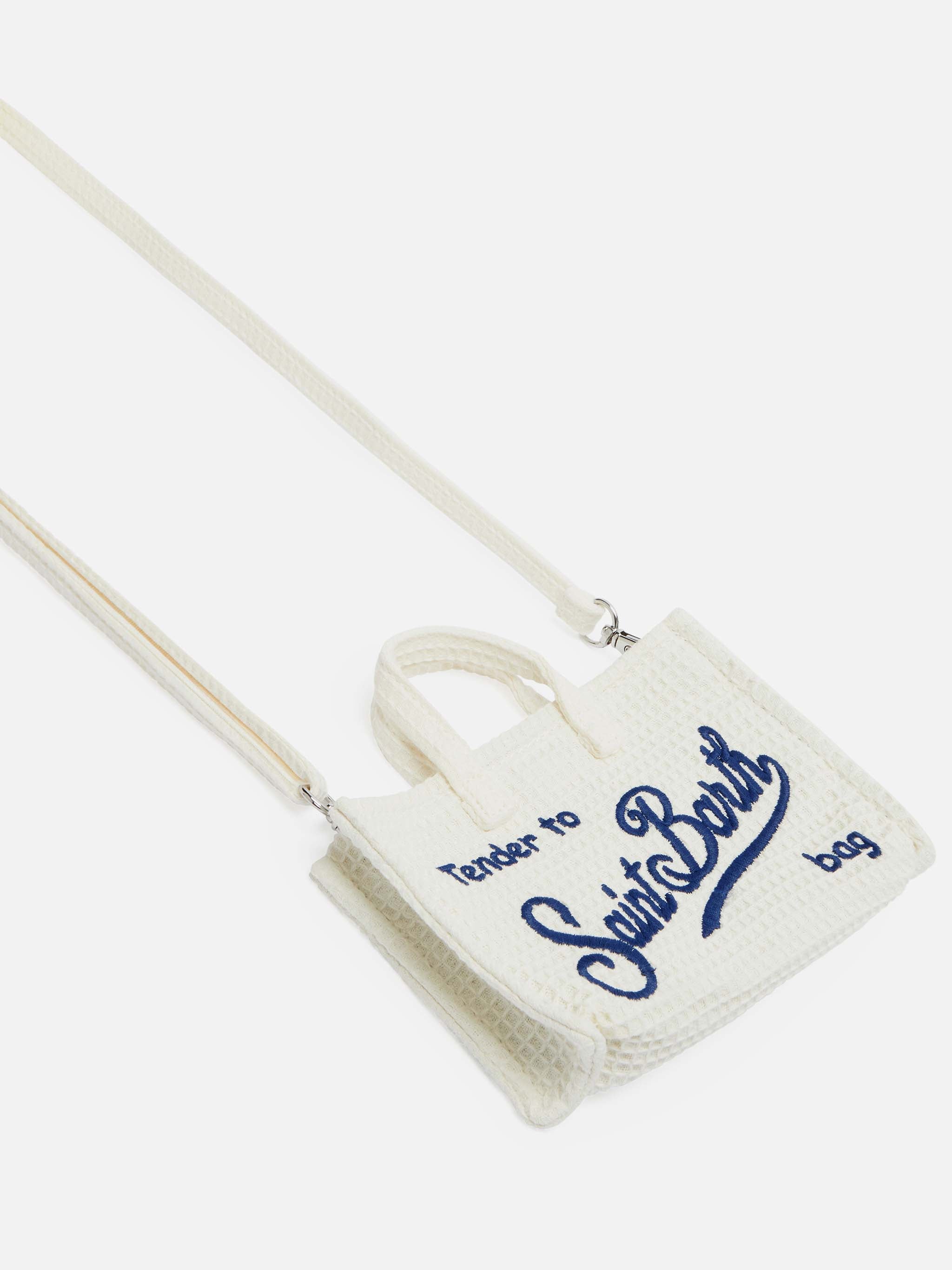 mc2-saint-barth-phone-bag-in-cotone-a-nido-d-ape-beige-con-chiusura-magnetica-e- image 3