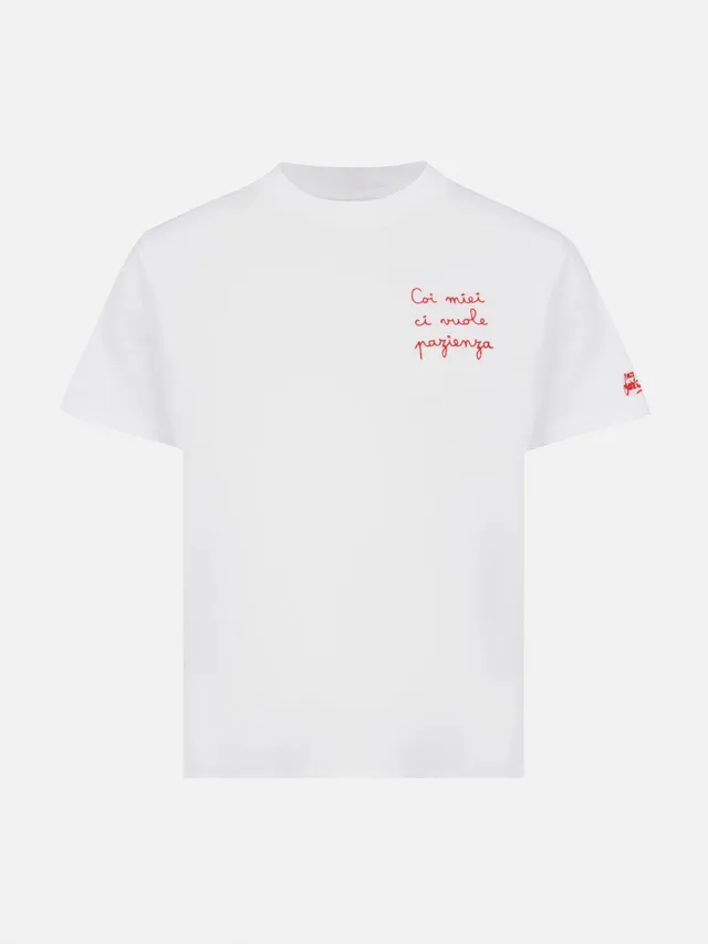 mc2-saint-barth-portofino-jr-t-shirt-bambino-cotone-bianca-ricamo-coi-miei-ci-vu image 1