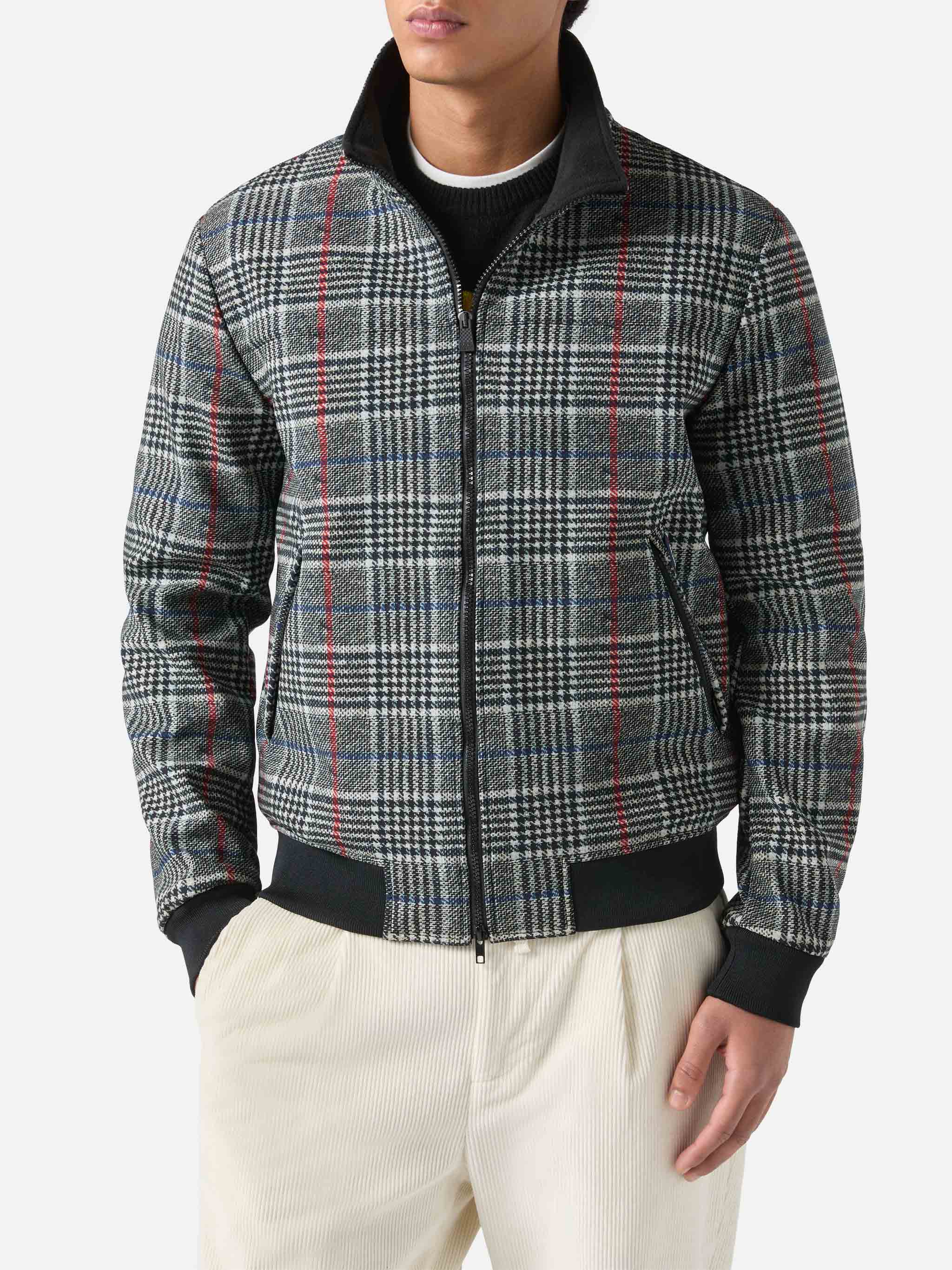 mc2-saint-barth-bomber-principe-di-galles-traveler-uomo image 1