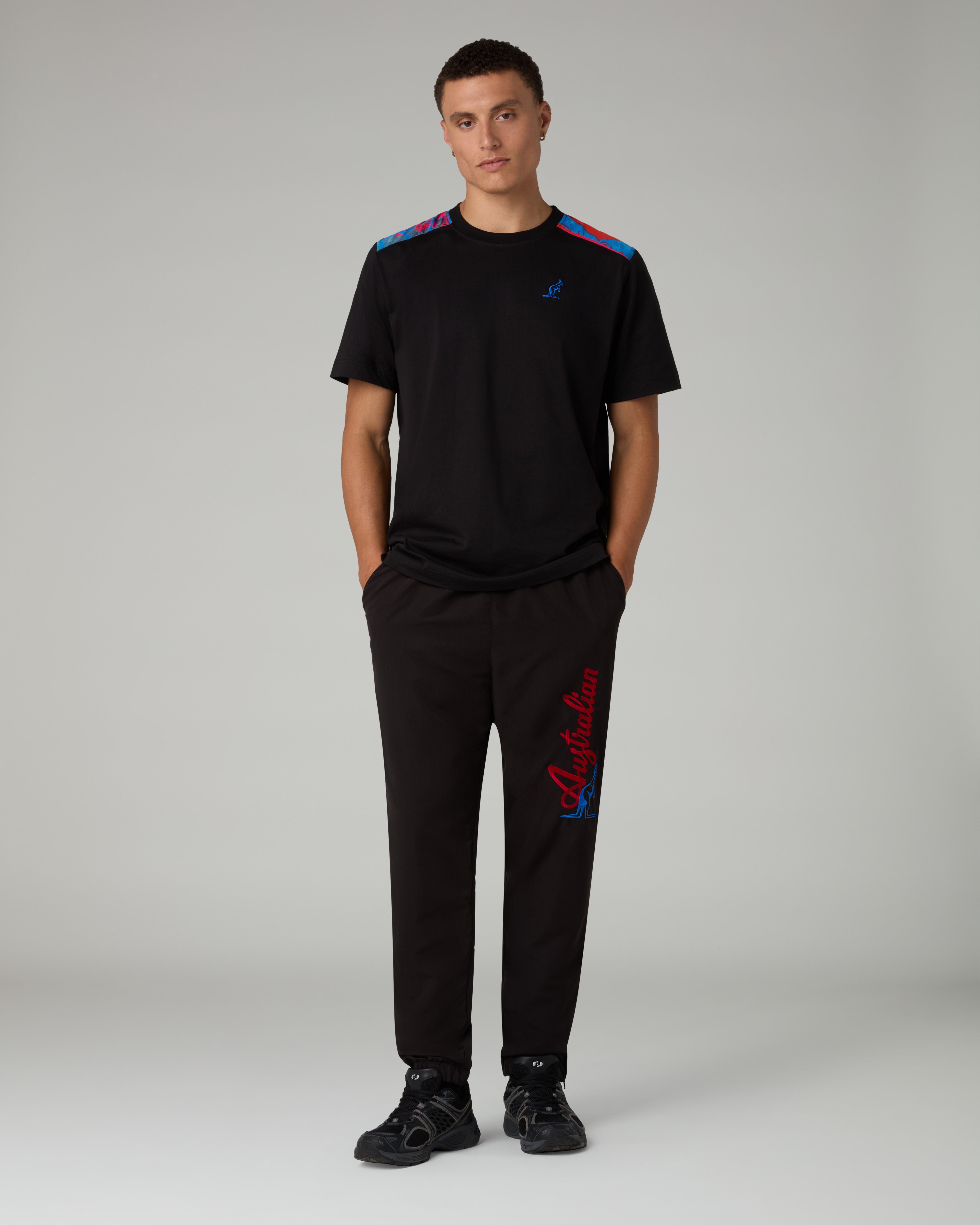 australian-bumper-logo-microtouch-pantalone-tuta-uomo-nero image 2