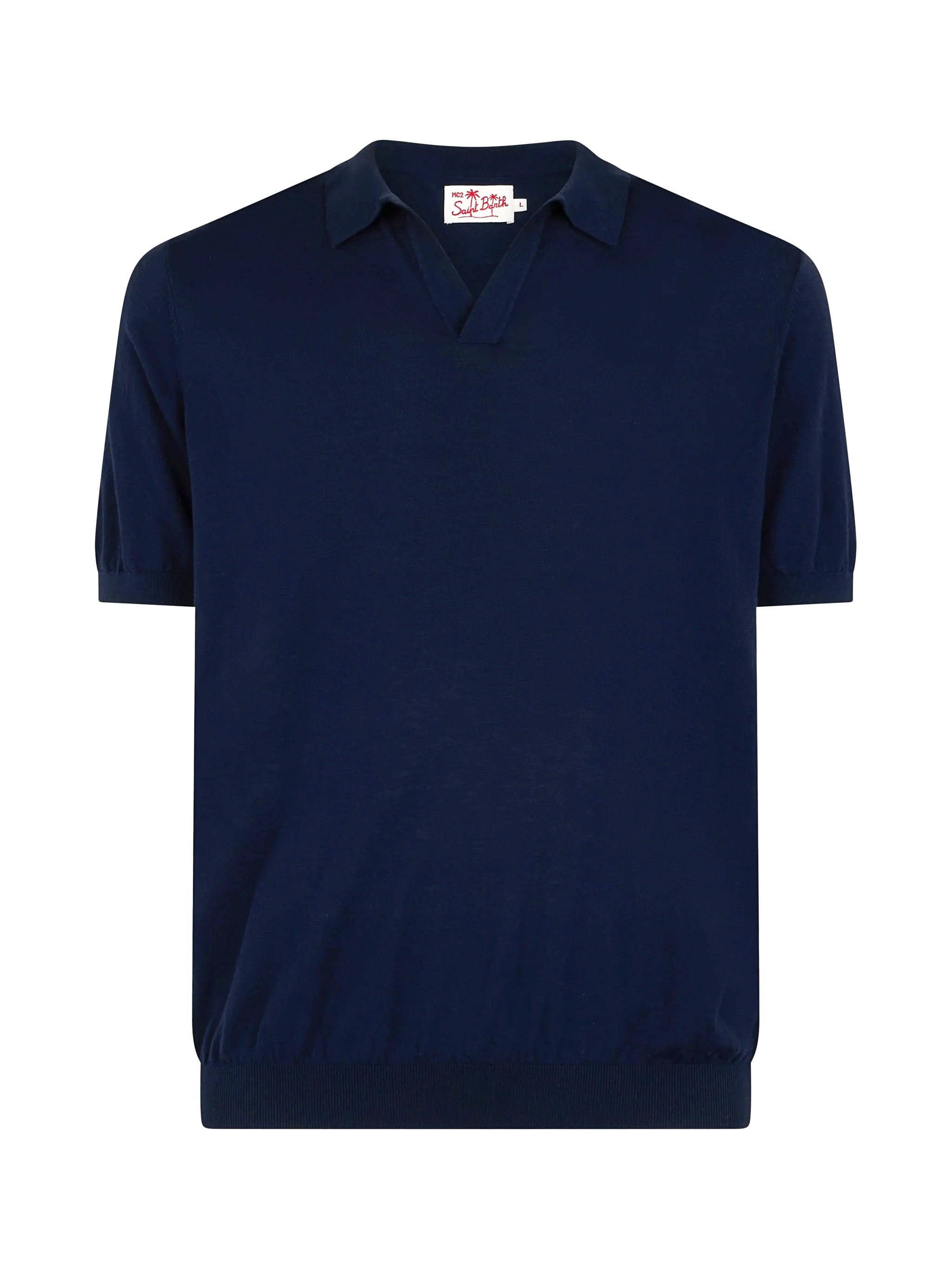 mc2-saint-barth-sloan-polo-uomo-senza-bottoni-maglia-ice-cotton-blu-navy image 5