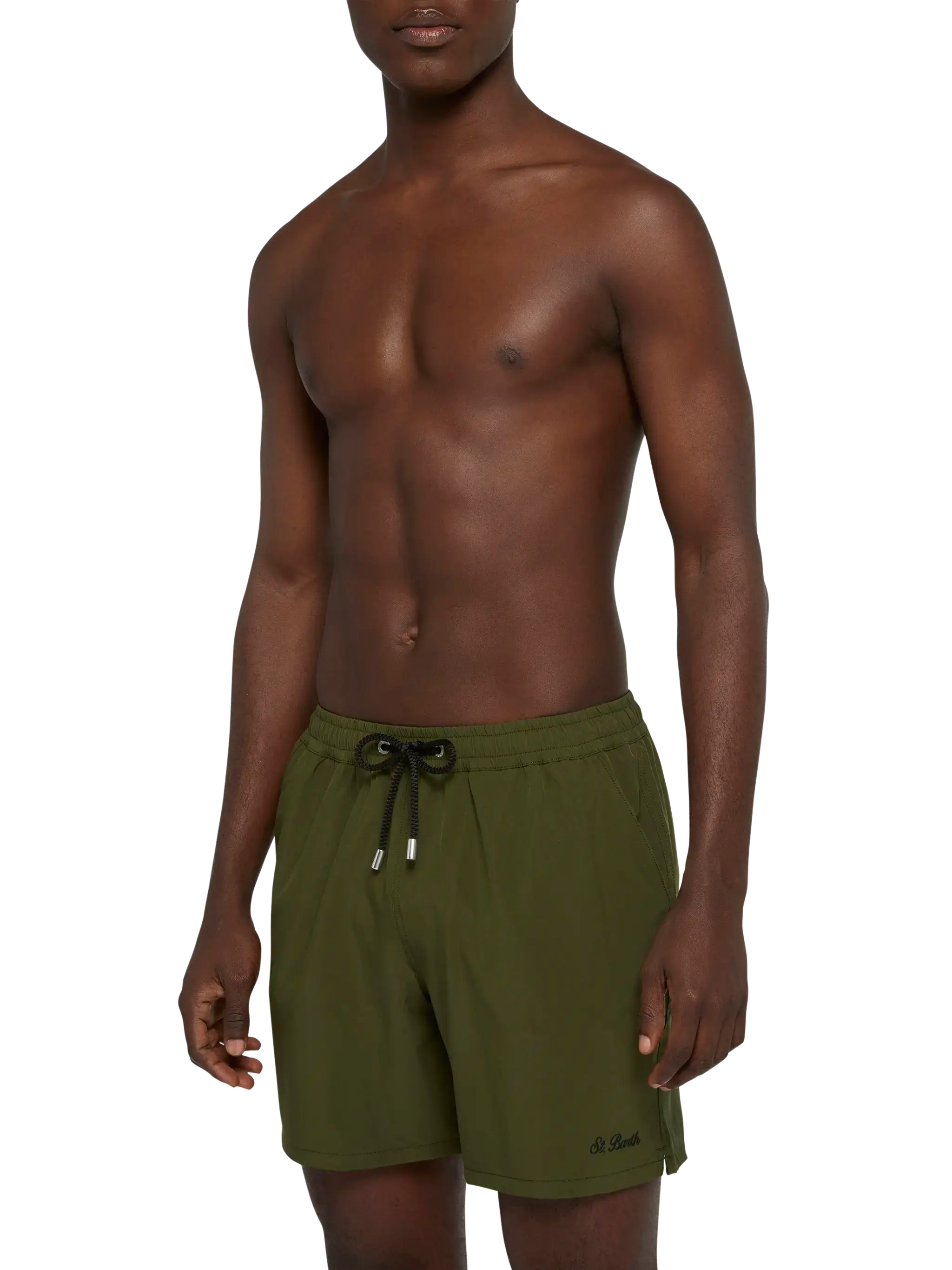 mc2-saint-barth-comfort-costume-mare-uomo-verde-militare-con-ricamo-st-barth image 3