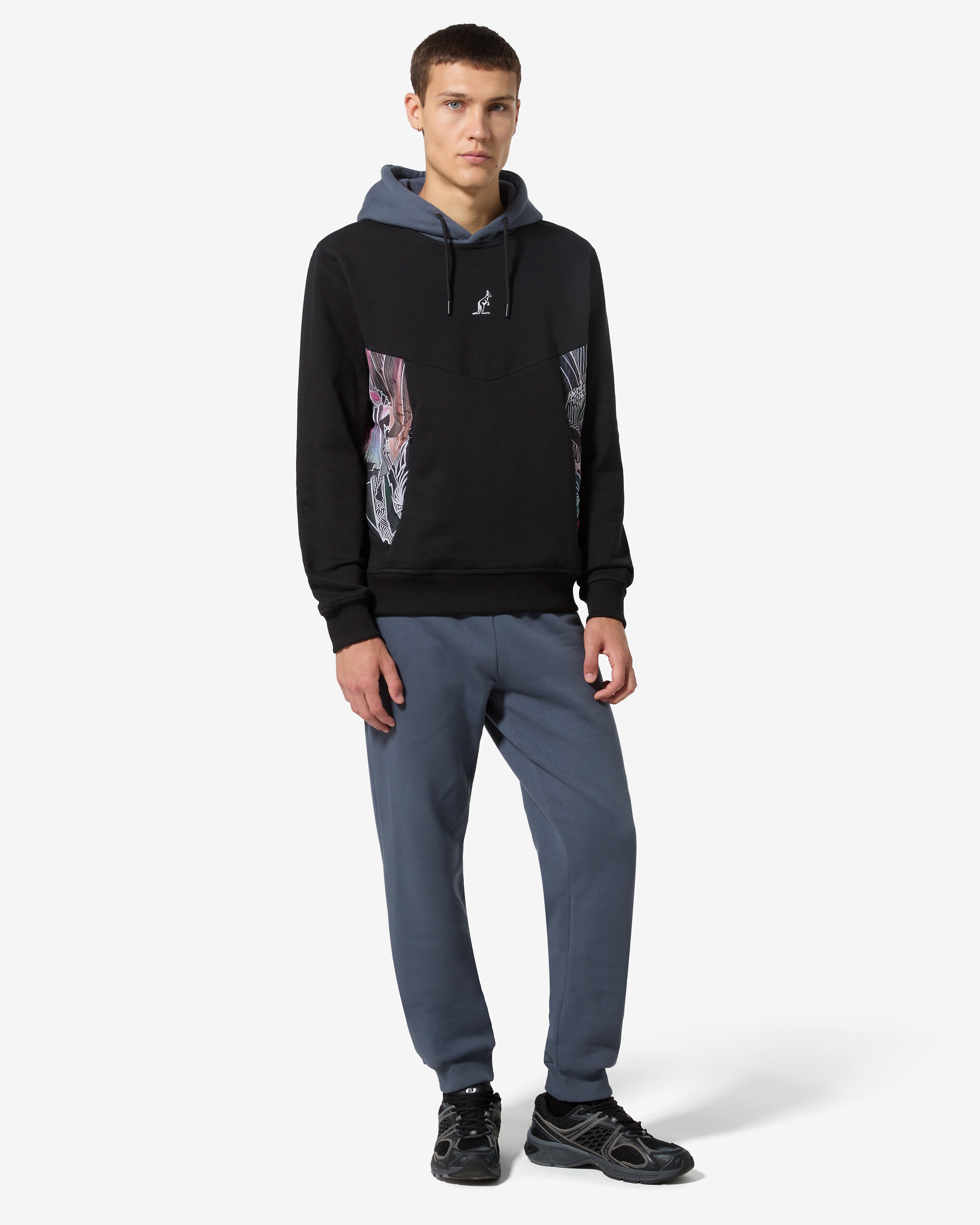 australian-cool-hoodie-felpa-con-cappuccio-in-contrasto-e-zip-invisibili-made-in image 2