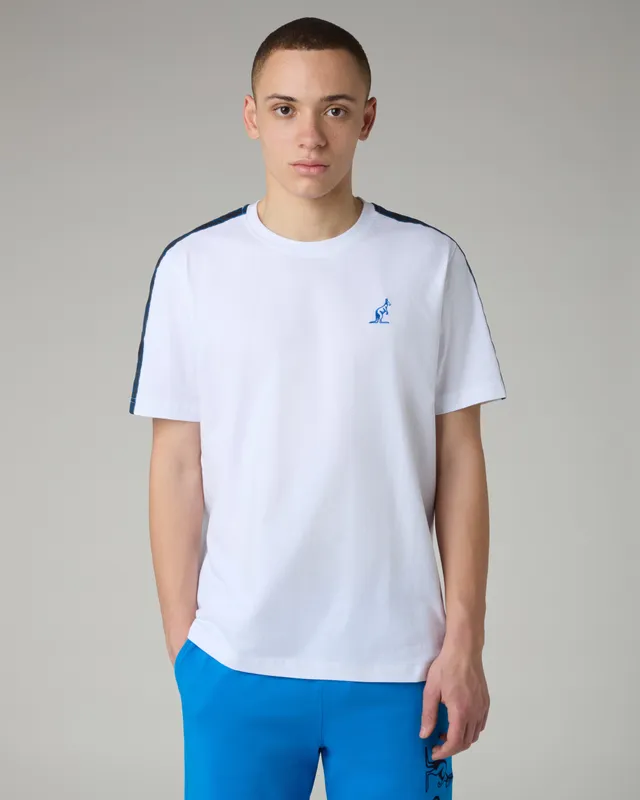 australian-blue-tape-t-shirt-bianca-regular-fit-in-cotone image 1