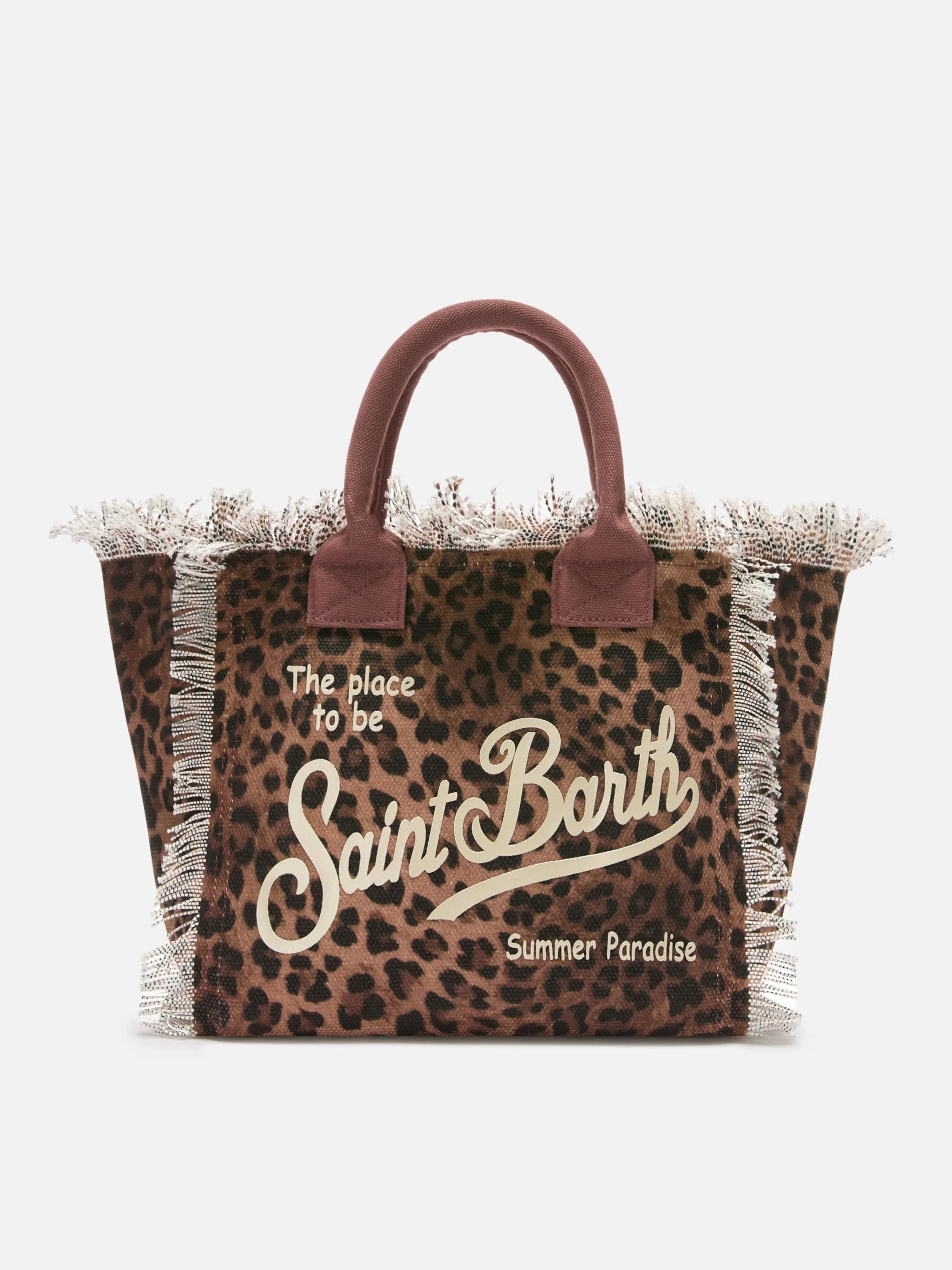 mc2-saint-barth-vanity-borsa-tote-mare-leopardata-canvas-con-frange image 1