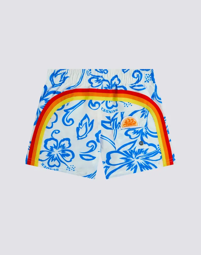 sundek-costume-boxer-bambino-stampa-archive-hibiscus-sk23-con-vita-elasticata image 1