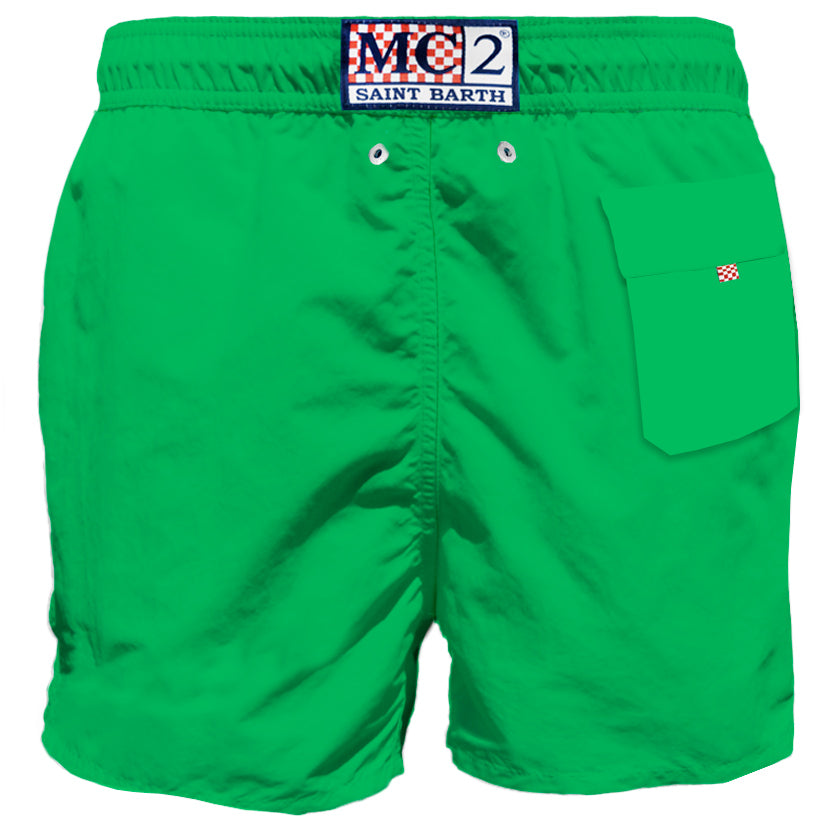 mc2-saint-barth-gustavia-pocket-costume-mare-uomo-verde-con-ricamo image 2