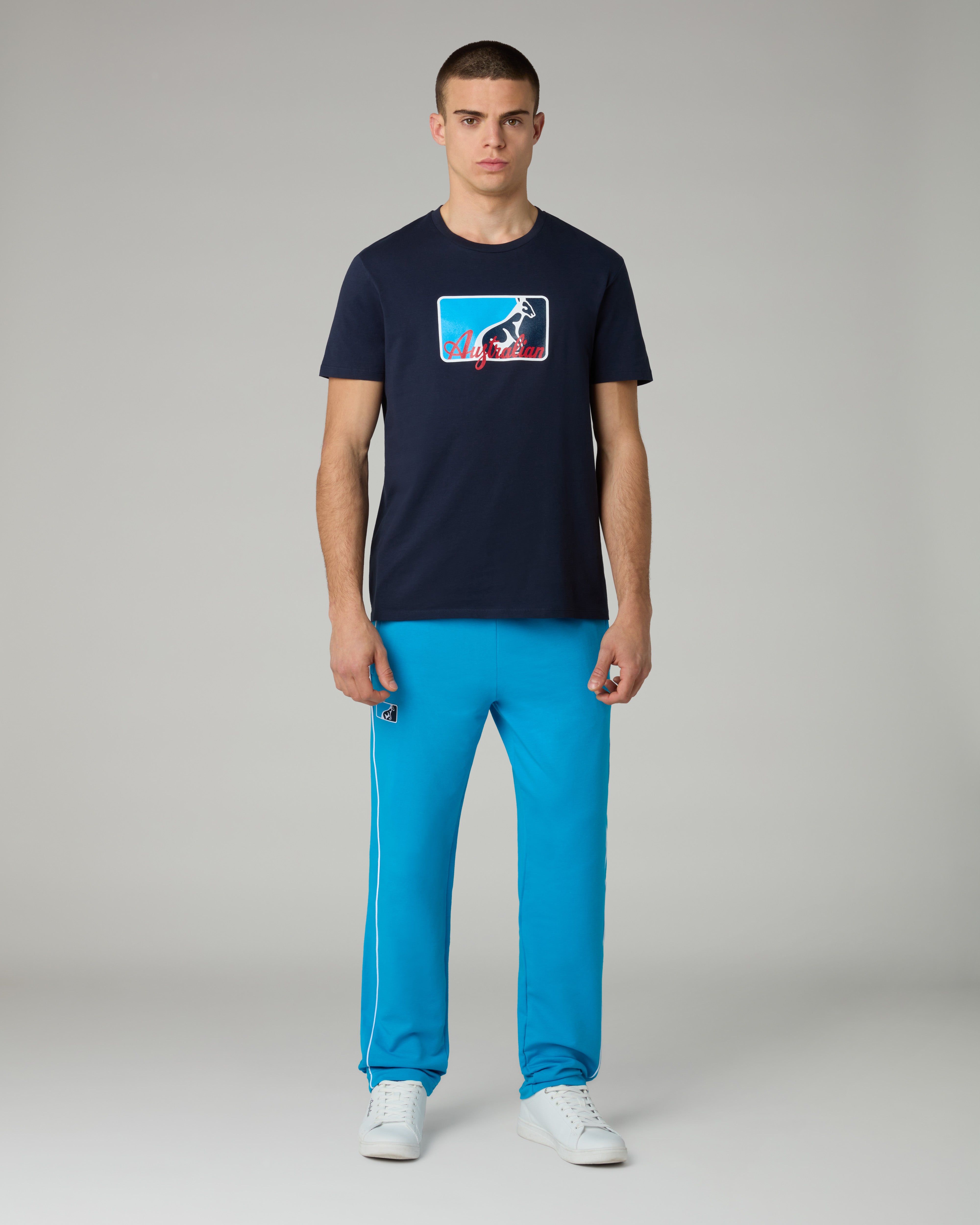 australian-league-cotton-t-shirt-blu-navy-con-stampa-regular-fit image 2
