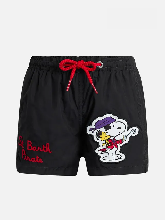 mc2-saint-barth-haiti-costume-mare-bambino-stampa-snoopy-peanuts-nero image 1