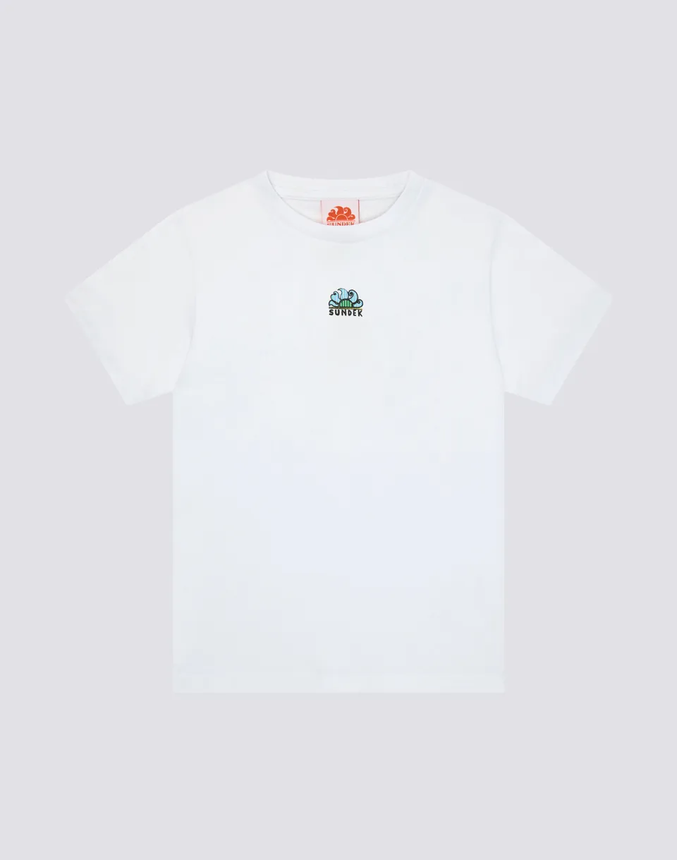 sundek-t-shirt-bambino-manica-corta-stampa-juicy-stripes-surfboard image 1