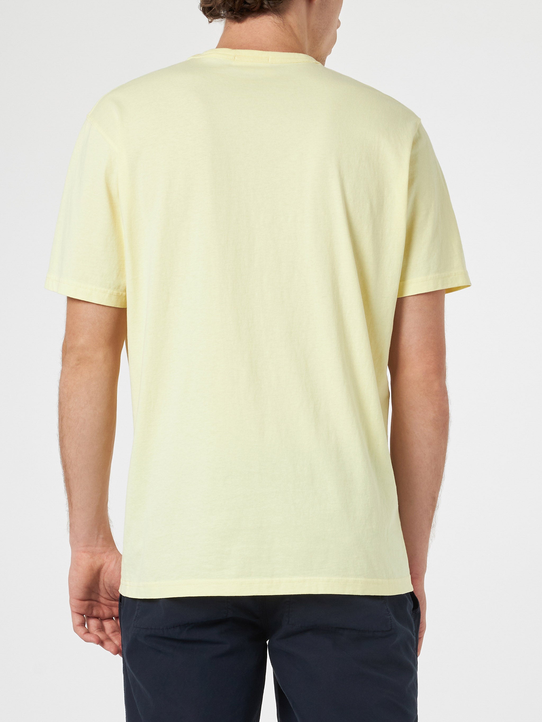 mc2-saint-barth-dover-t-shirt-uomo-in-cotone-giallo-chiaro-tinta-unita image 4
