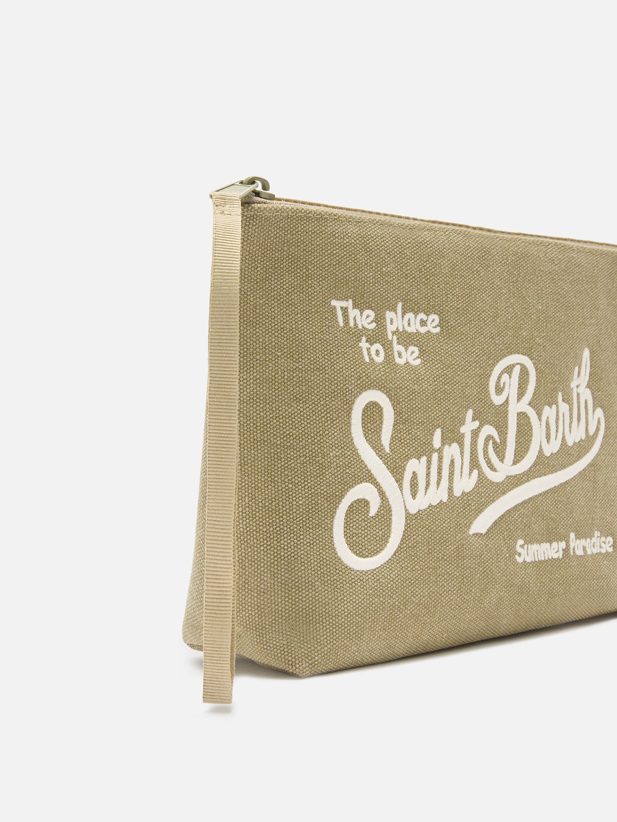 mc2-saint-barth-aline-pochette-canvas-marrone-logo-ricamato image 2