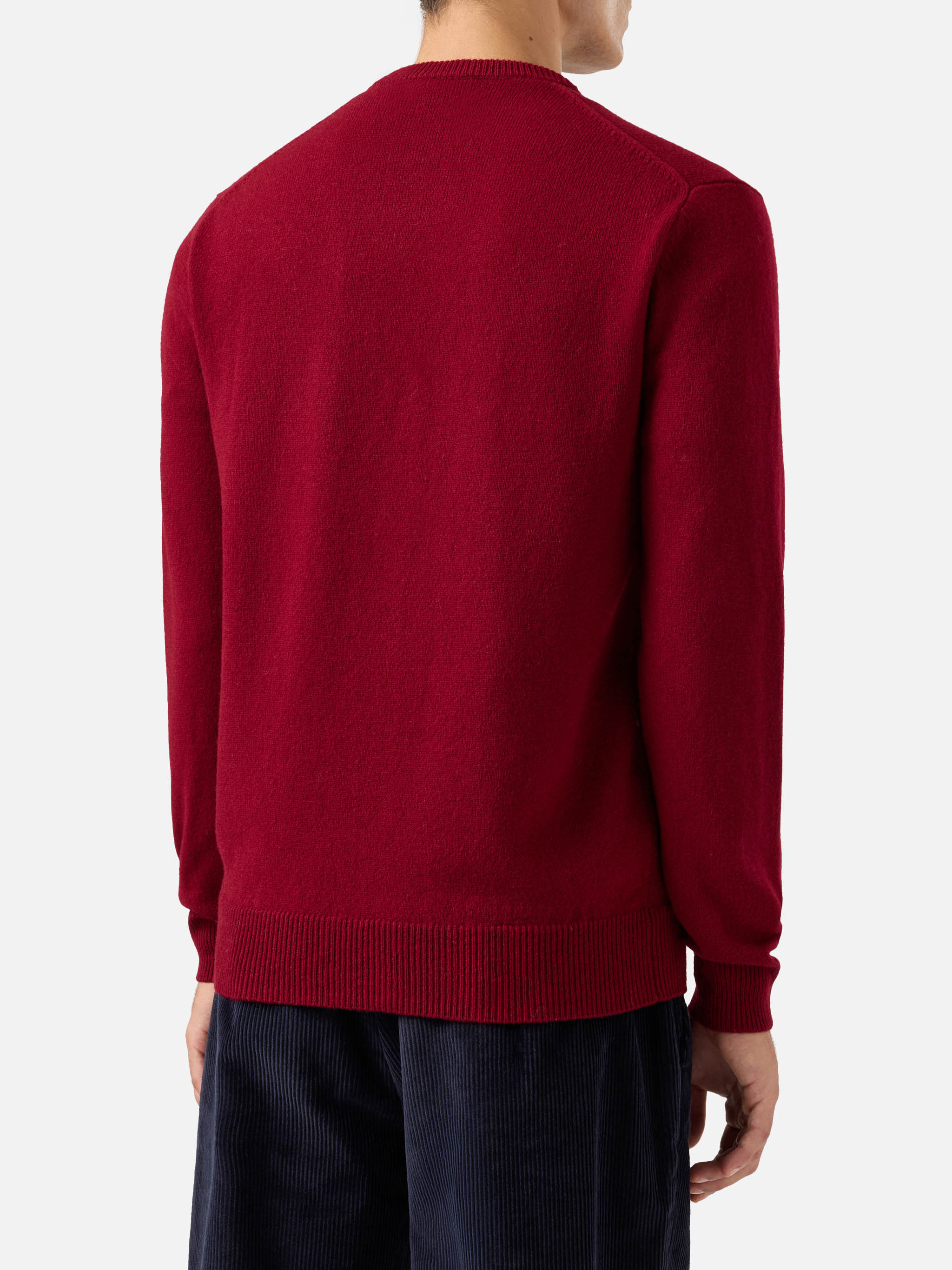 mc2-saint-barth-regent-maglione-girocollo-uomo-100-lambswool-bordeaux image 3