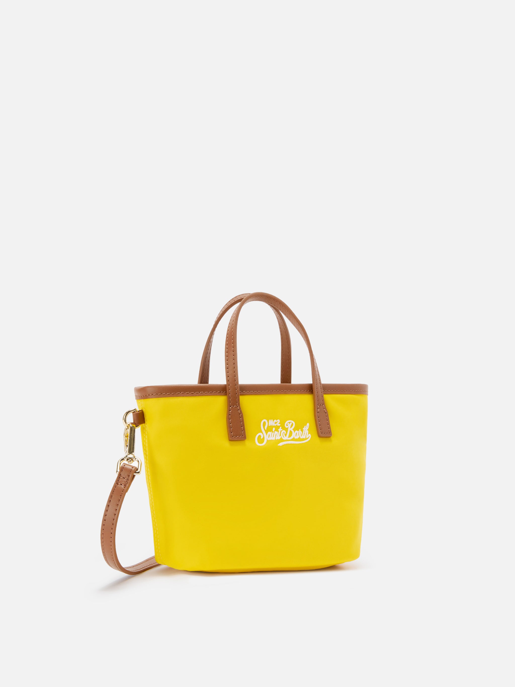 mc2-saint-barth-city-mini-borsa-in-nylon-giallo-con-tracolla image 3