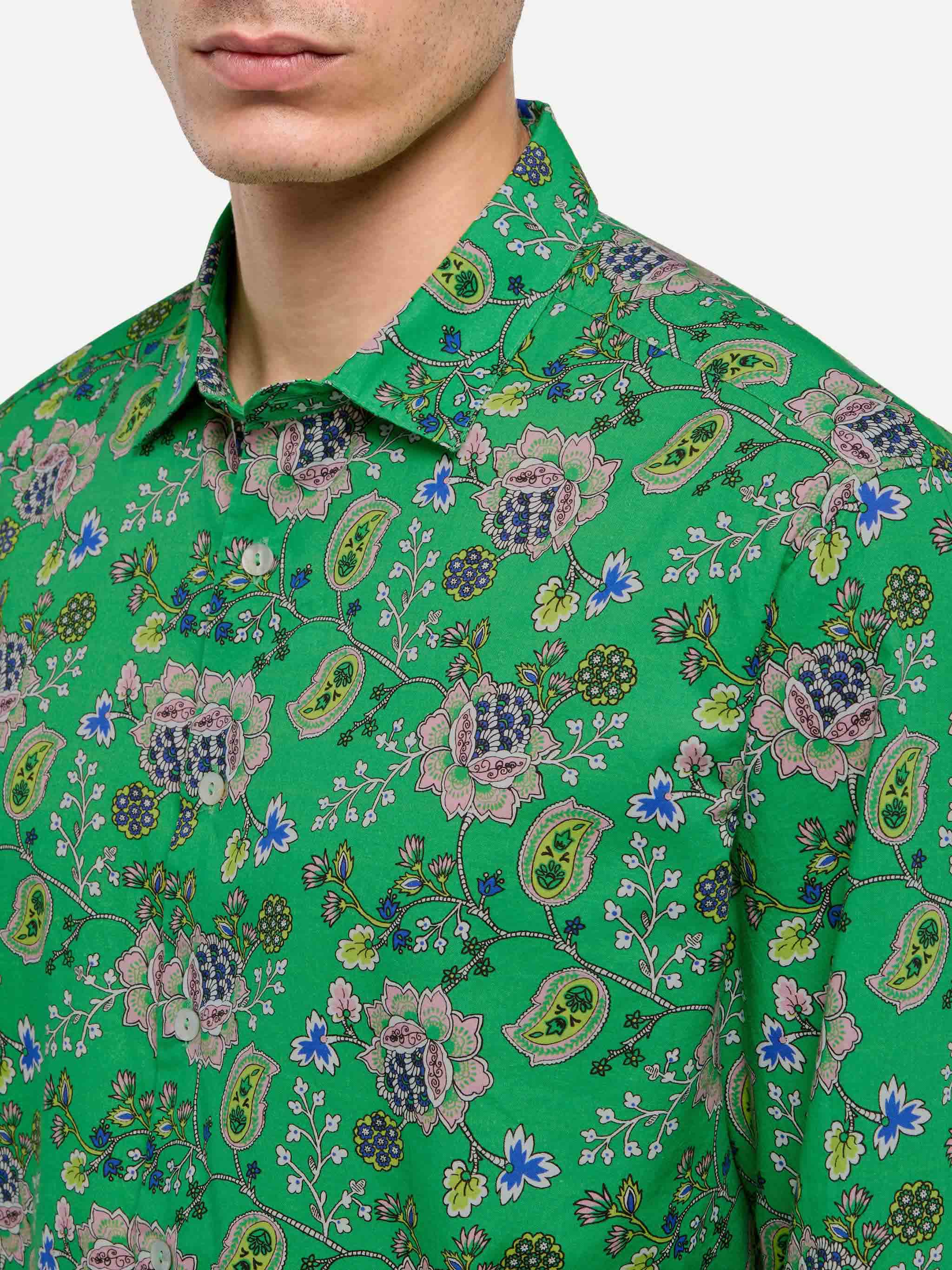 mc-saint-barth-camicia-sikelia-cotone-mussola-verde-stampa-boho image 2