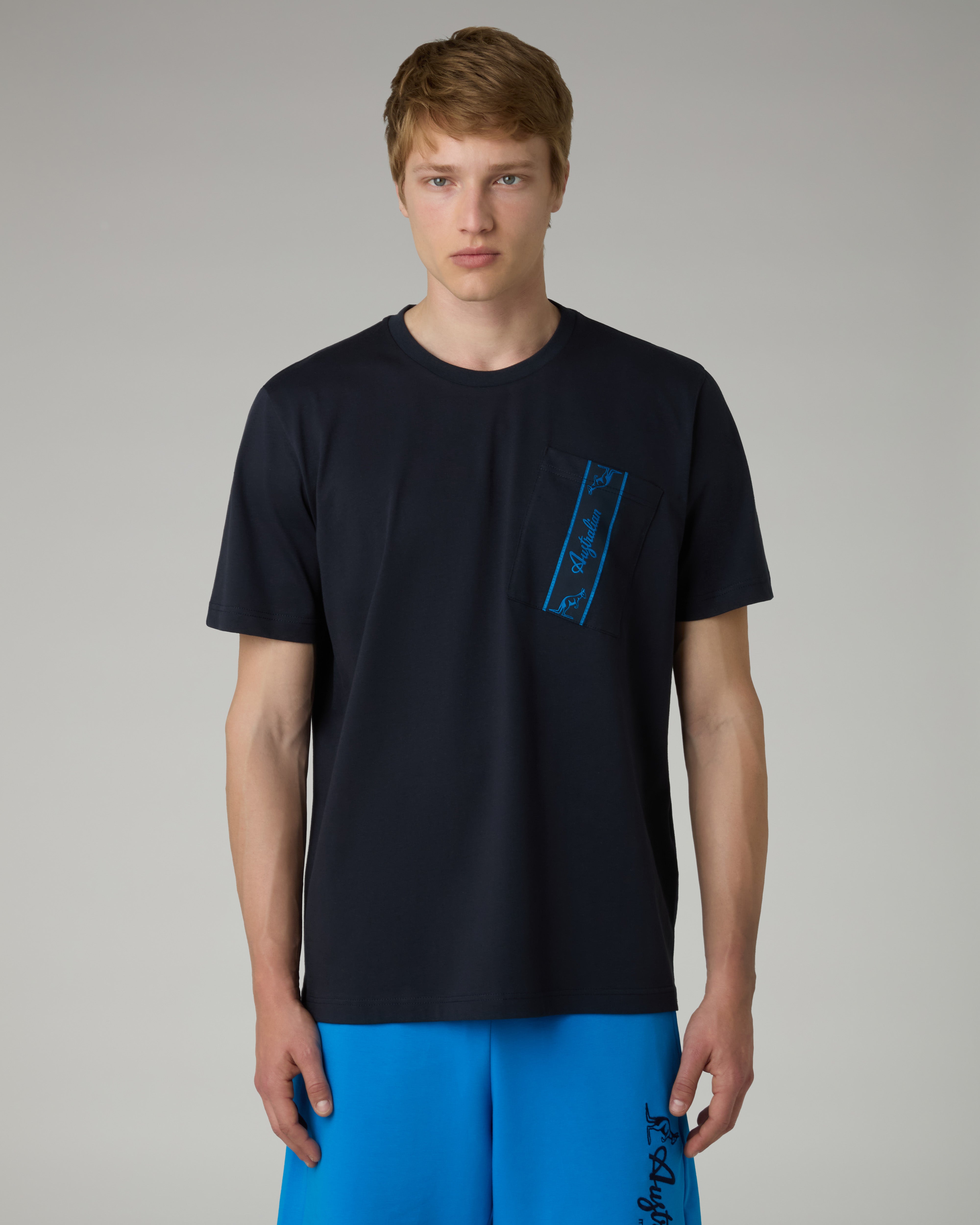 australian-pocket-t-shirt-t-shirt-cotone-blu-navy image 1