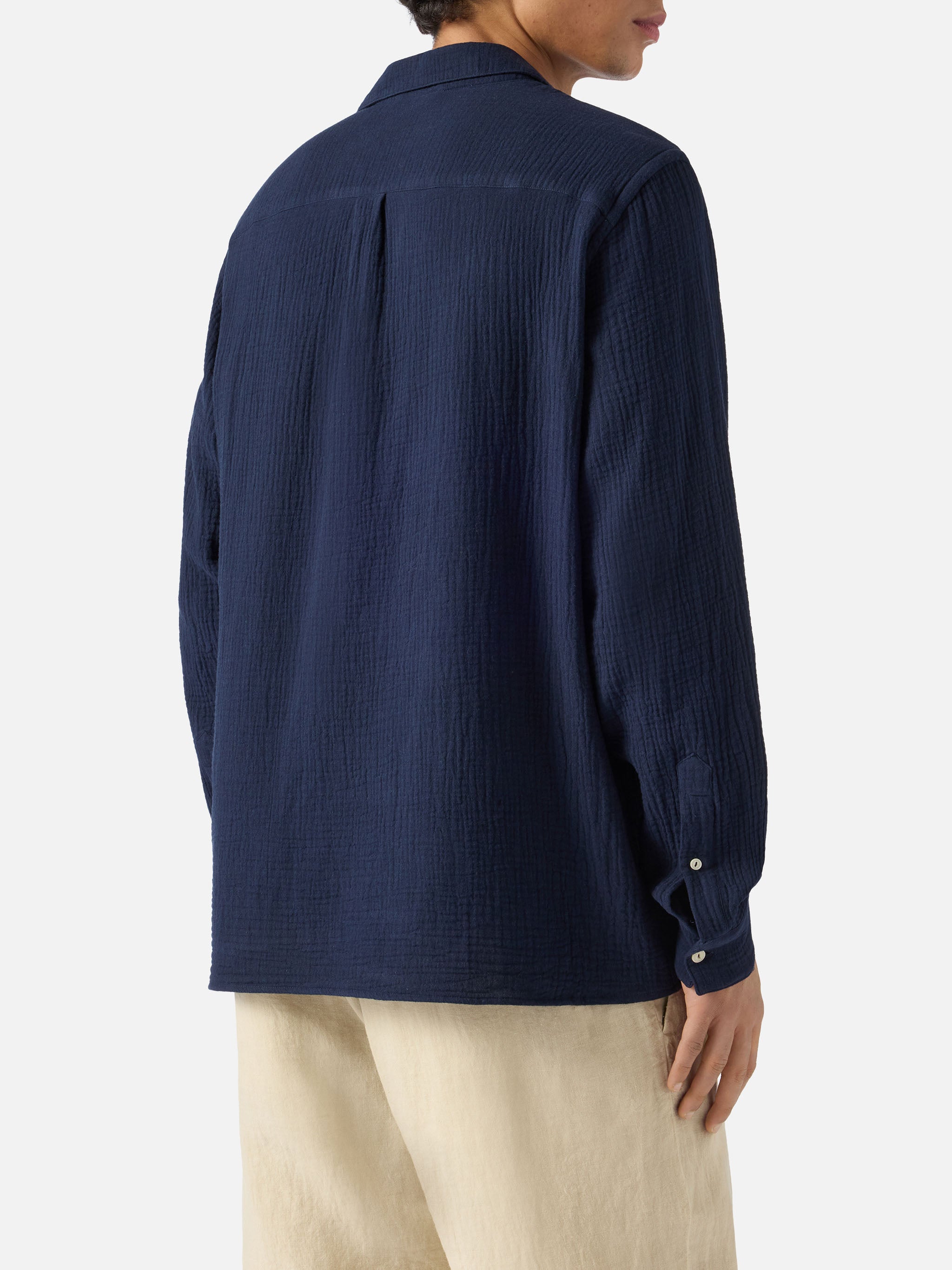 mc2-saint-barth-polo-ventotene-in-cotone-waffle-blu-navy image 3