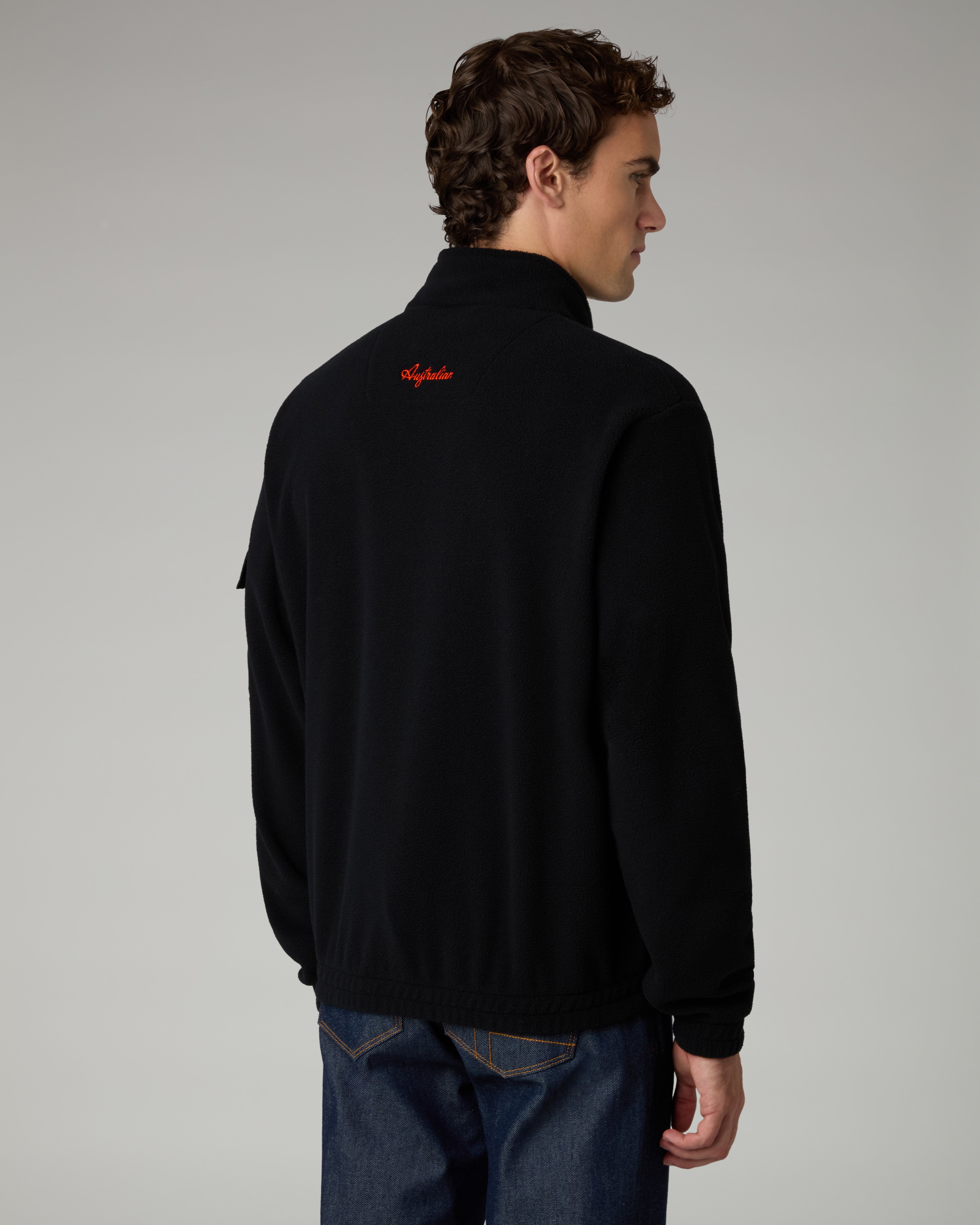 australian-blanca-multi-fabric-giacca-track-in-pile-nero image 3