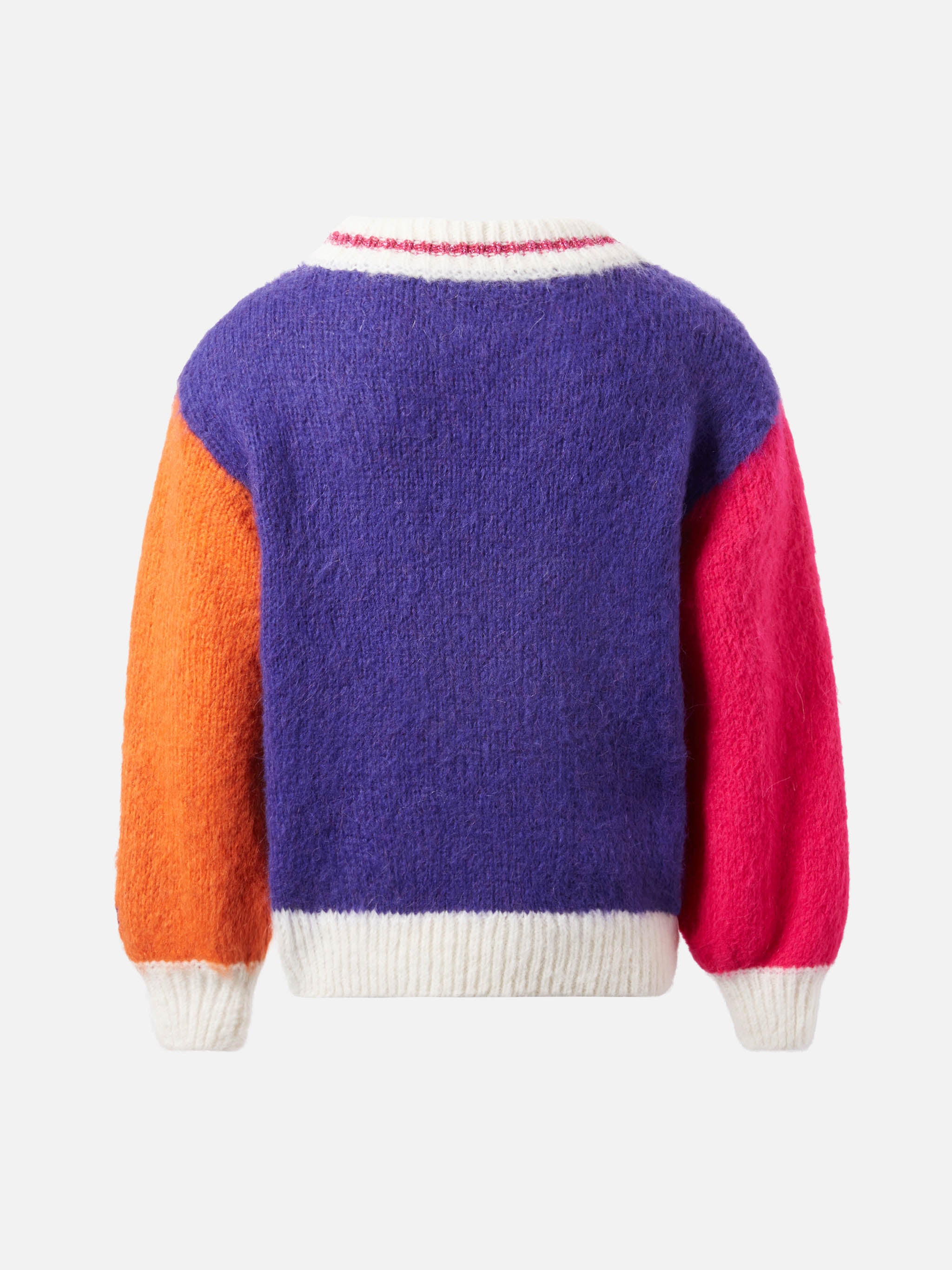 mc2-saint-barth-danya-soft-jr-maglione-boxy-bambina-indecisa-viola-arancio-rosa image 3