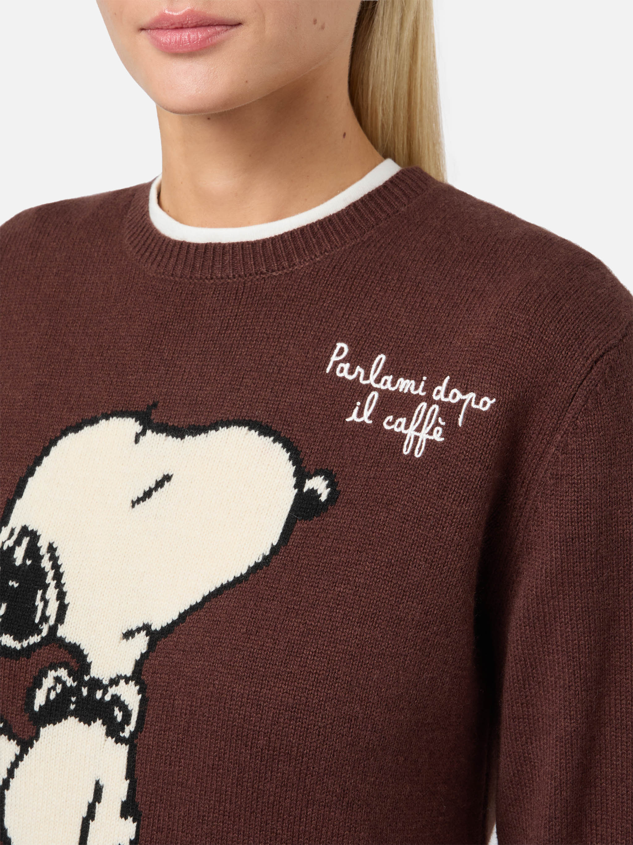 mc2-saint-barth-maglione-new-queen-donna-marrone-snoopy-peanuts-special-edition- image 2
