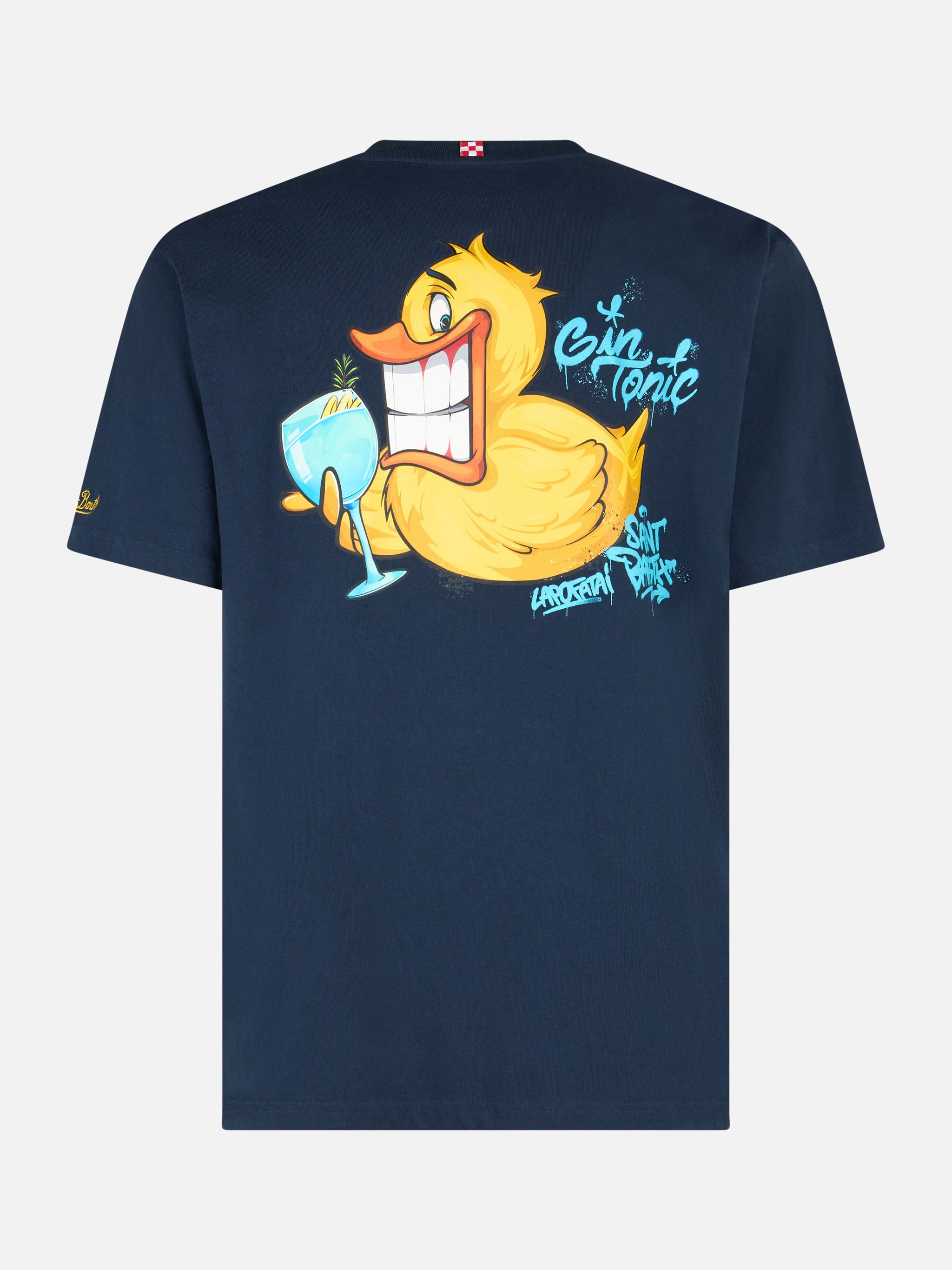 mc2-saint-barth-t-shirt-cryptopuppets-ducky-gin-special-edition-in-cotone-blu image 1