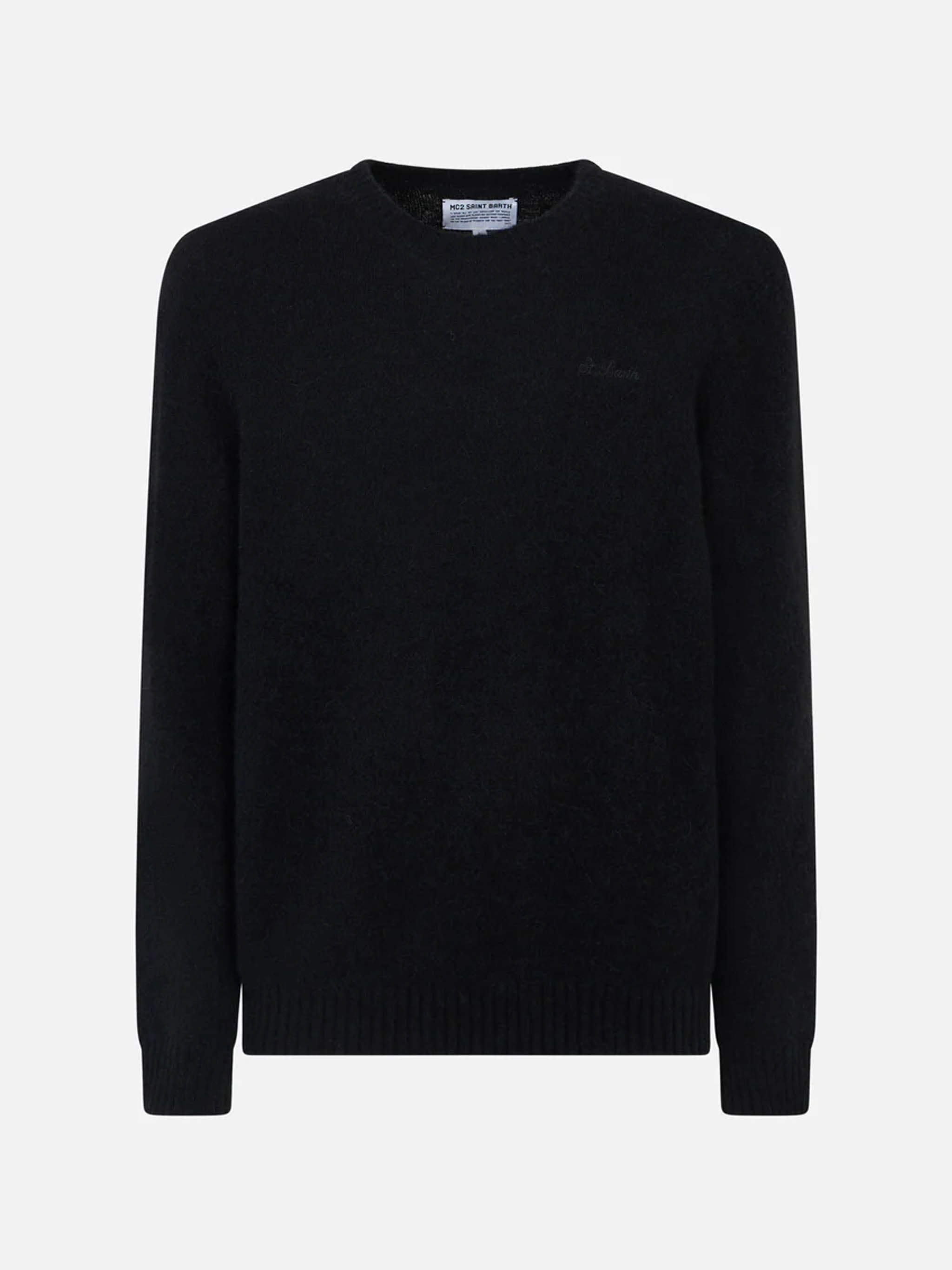 mc2-saint-barth-heron-maglione-uomo-girocollo-nero-alpaca-stretch image 4