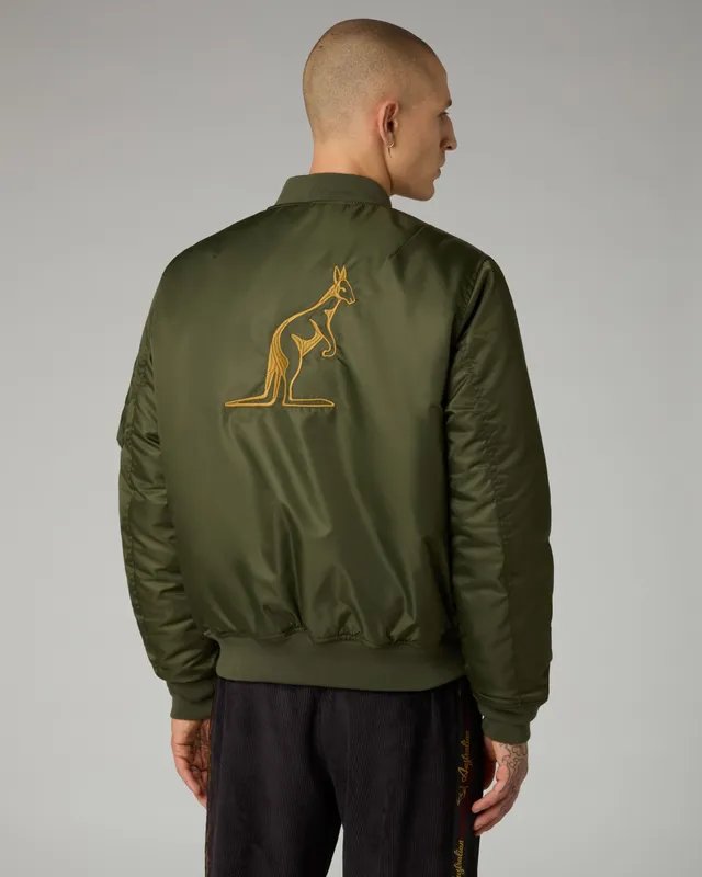 australian-archive-bomber-jacket-in-twill-di-nylon-con-fodera-jacquard image 1