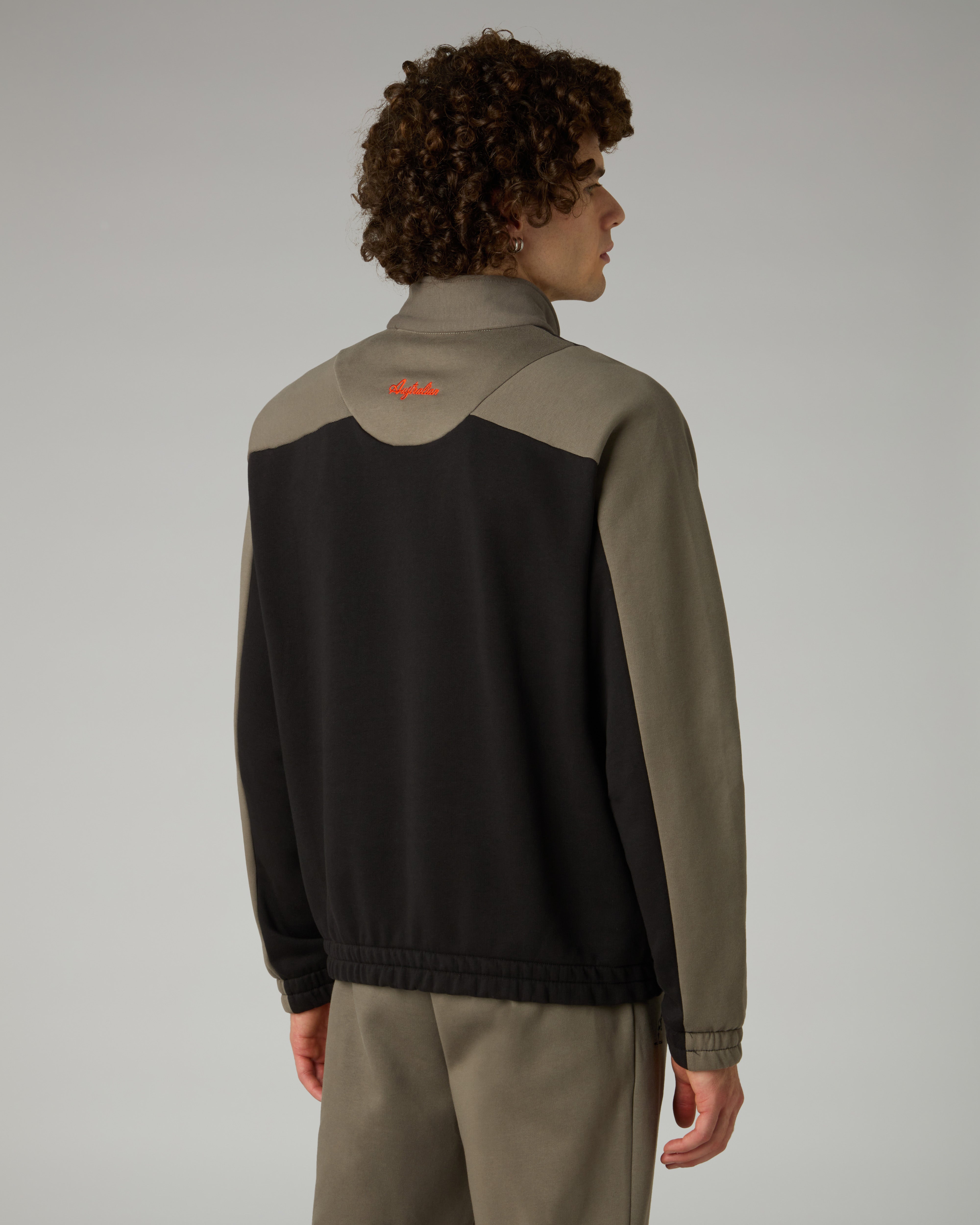 australian-rust-felpa-mezza-zip-heritage-nero image 3