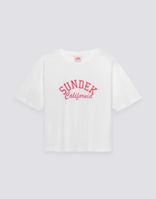 sundek-w748tejs000-t-shirt-donna-cropped-vintage-wash-logo-california-3 image 1