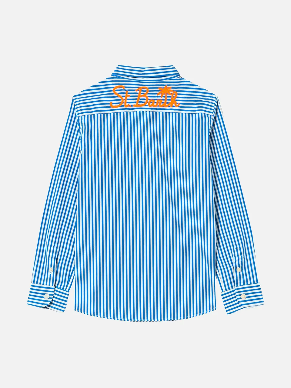 mc2-saint-barth-camicia-bambino-cotone-a-righe-bianche-e-blu image 1