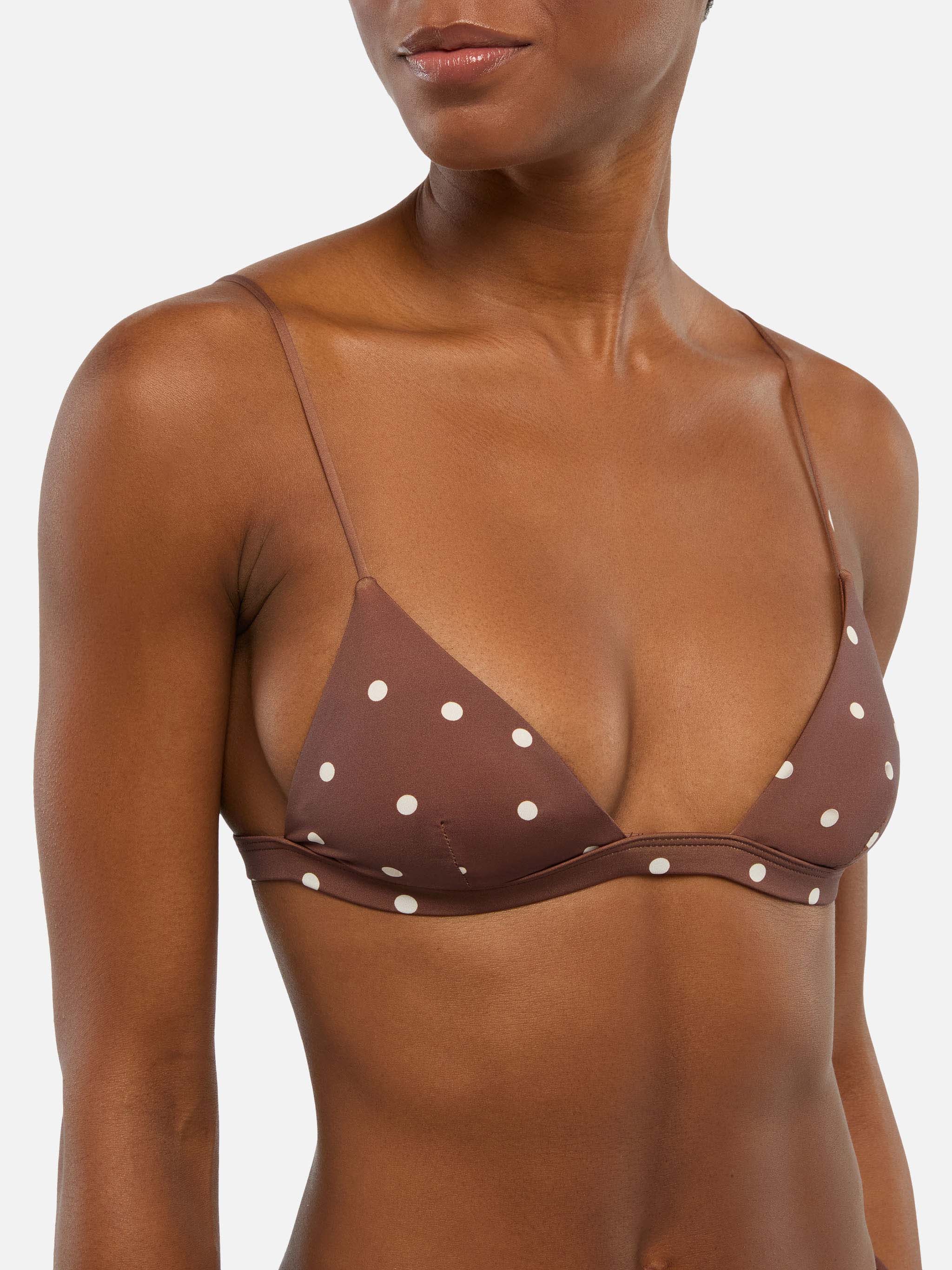 mc2-saint-barth-rylie-top-bikini-donna-pois-marrone image 2