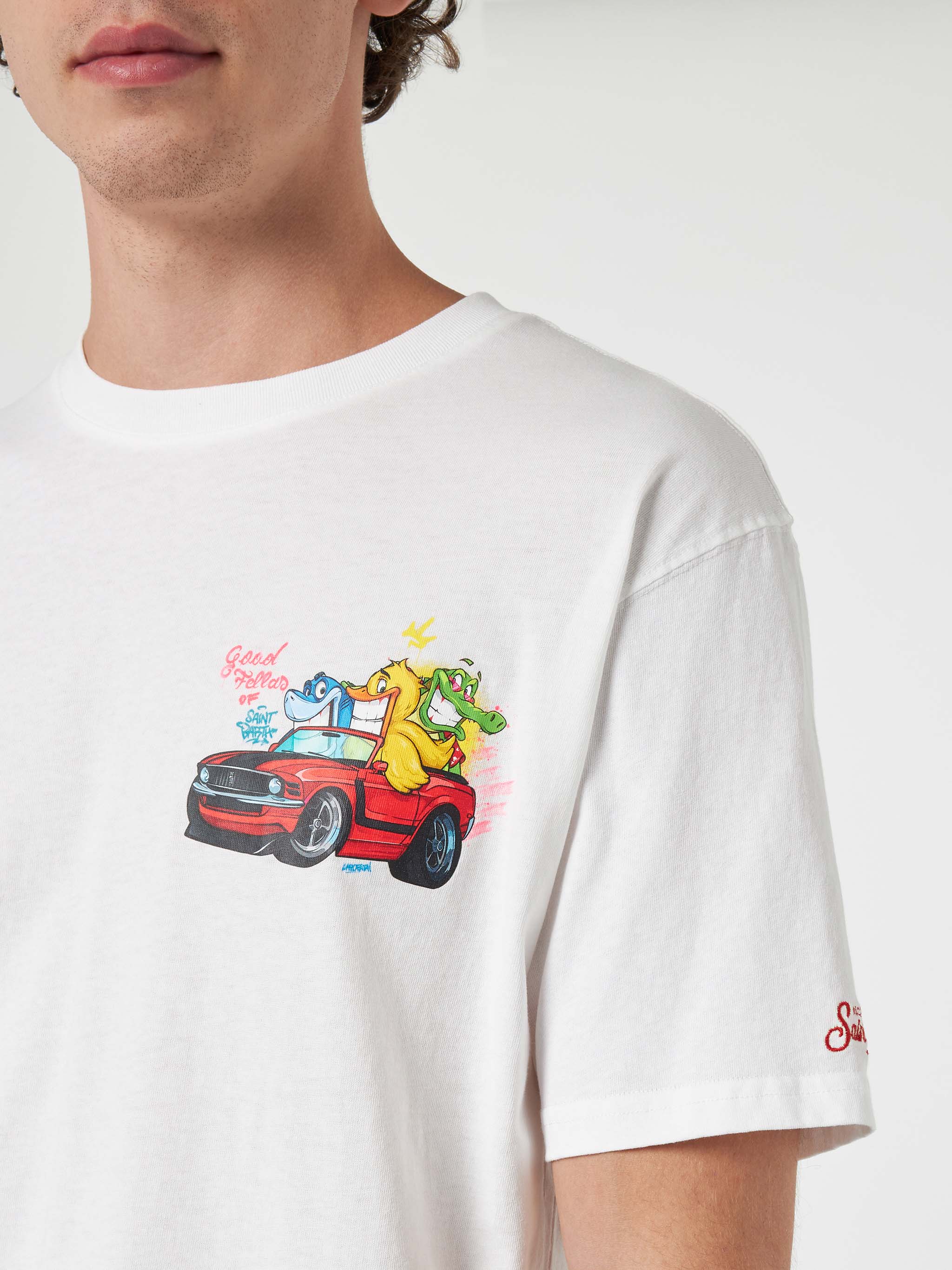 mc2-saint-barth-t-shirt-uomo-bianca-cryptopuppets-good-fellas-special-edition image 2