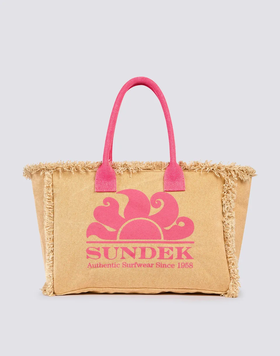sundek-tote-bag-regular-stone-washed-borsa-mare-donna-con-zip image 1