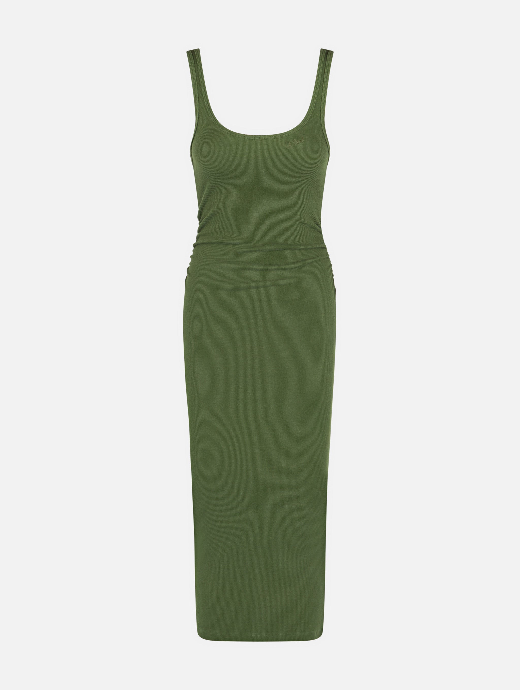 mc2-saint-barth-abito-jennifer-tank-in-jersey-verde-militare image 4