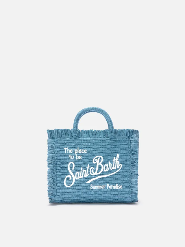 mc2-saint-barth-borsa-vanity-mini-azzurra-effetto-paglia-con-logo-ricamato image 1