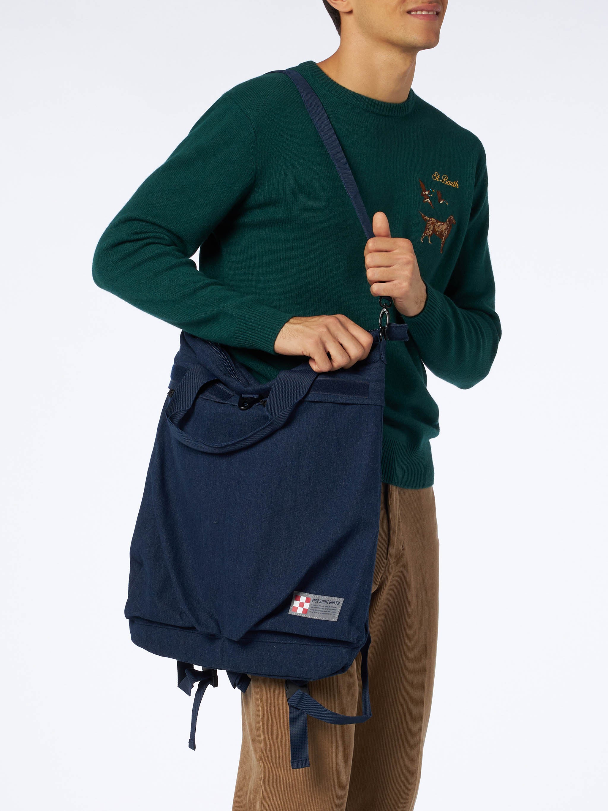 mc2-saint-barth-helm-zaino-in-tela-denim-jeans-50x45x13-cm image 6