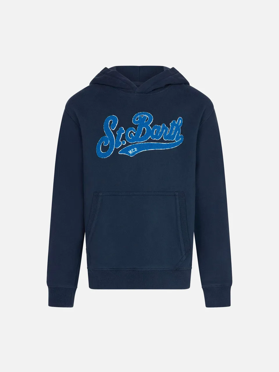 mc2-saint-barth-felpa-bambino-blu-navy-con-cappuccio image 1