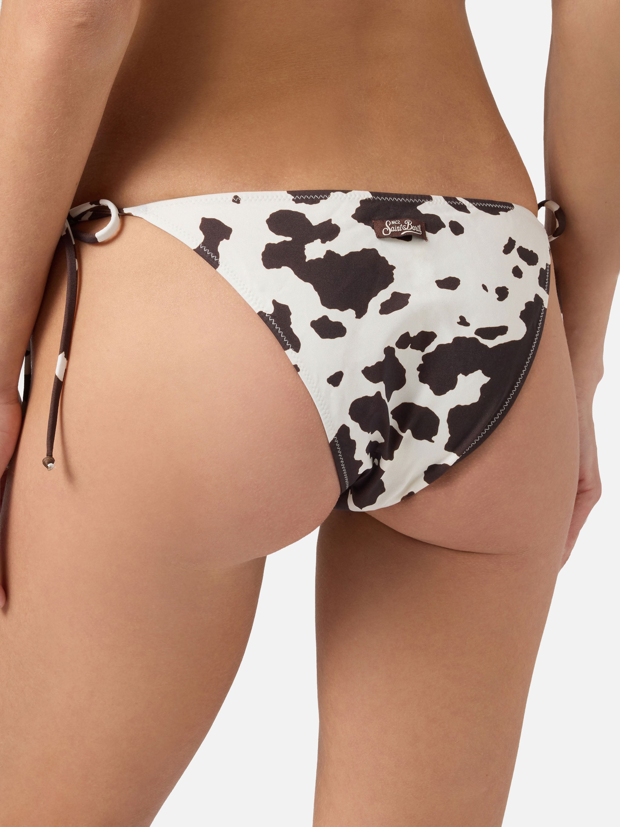 mc2-saint-barth-bikini-leah-teen-a-triangolo-stampa-muccata-marrone-e-panna image 5