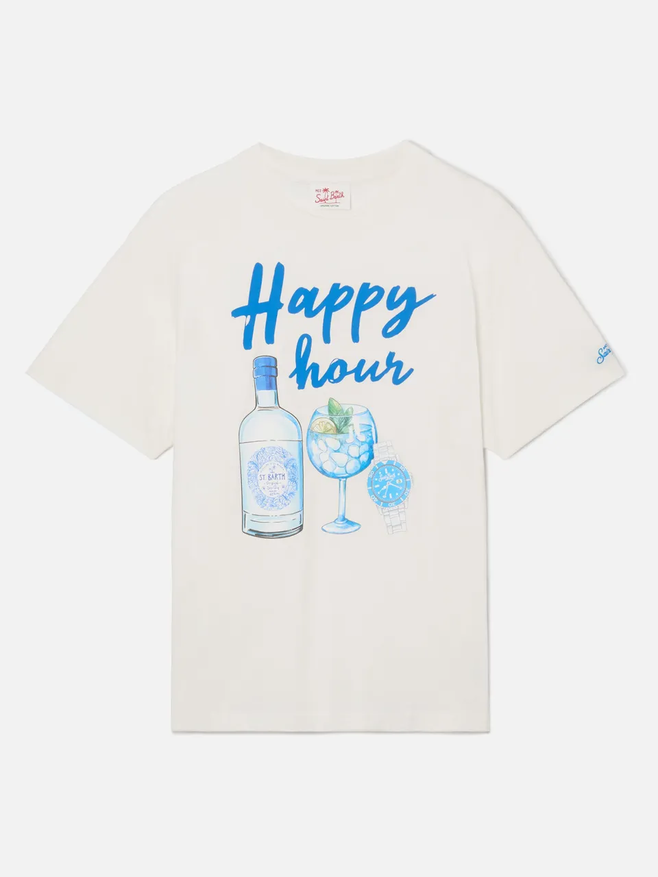 mc2-saint-barth-t-shirt-happy-hour-beige-da-uomo-in-puro-cotone-con-stampa-grafi image 1