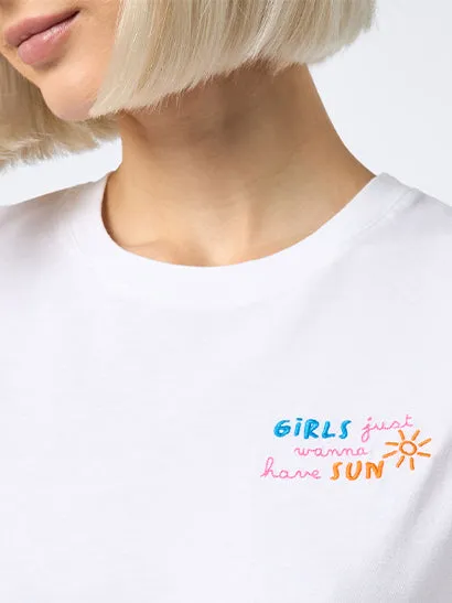 mc2-saint-barth-emilie-t-shirt-donna-cotone-bianca-girls-just-wanna-have-sun image 1