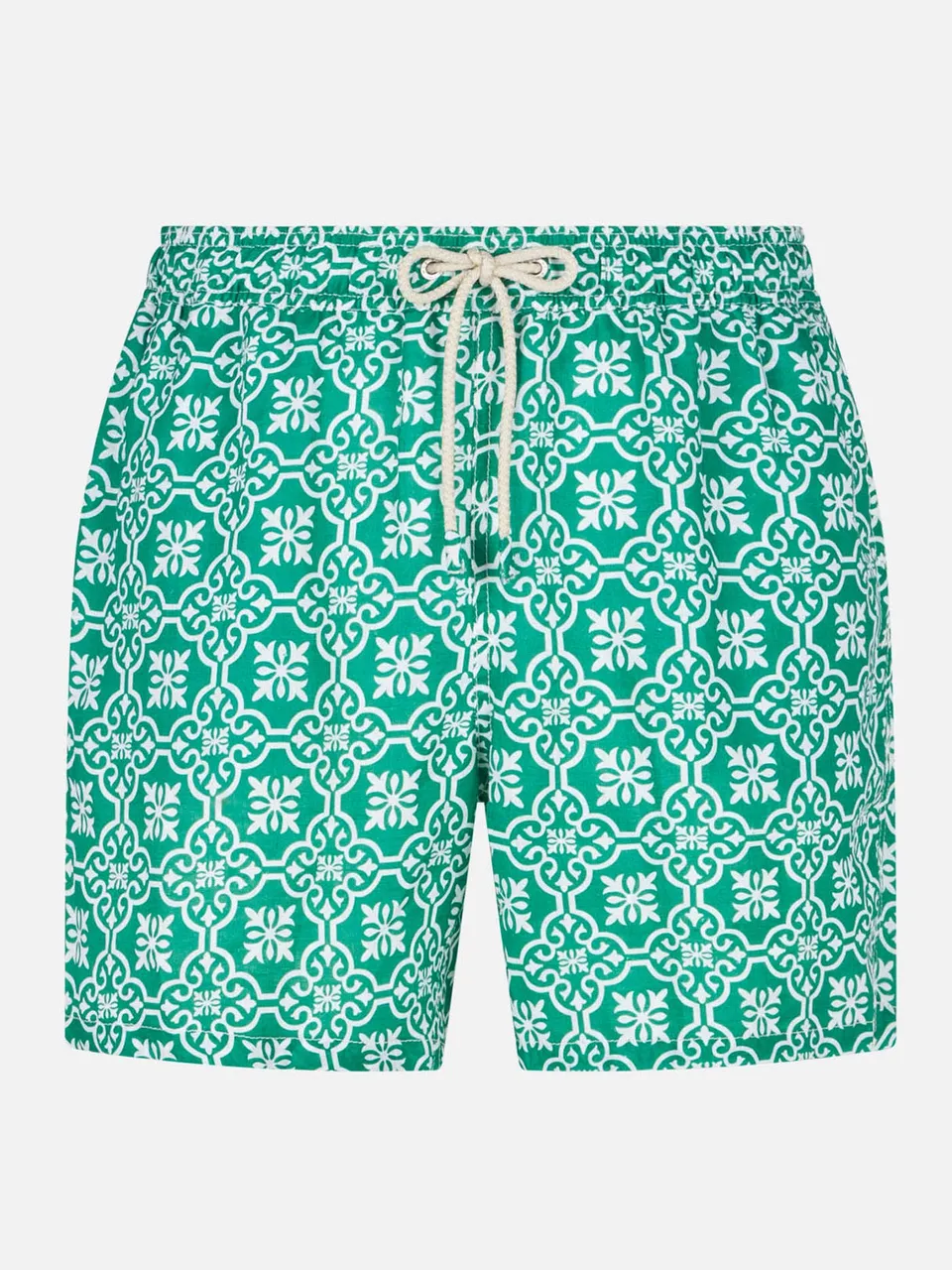 mc2-saint-barth-costume-mare-uomo-gustavia-linen-verde-e-bianco-in-lino image 1