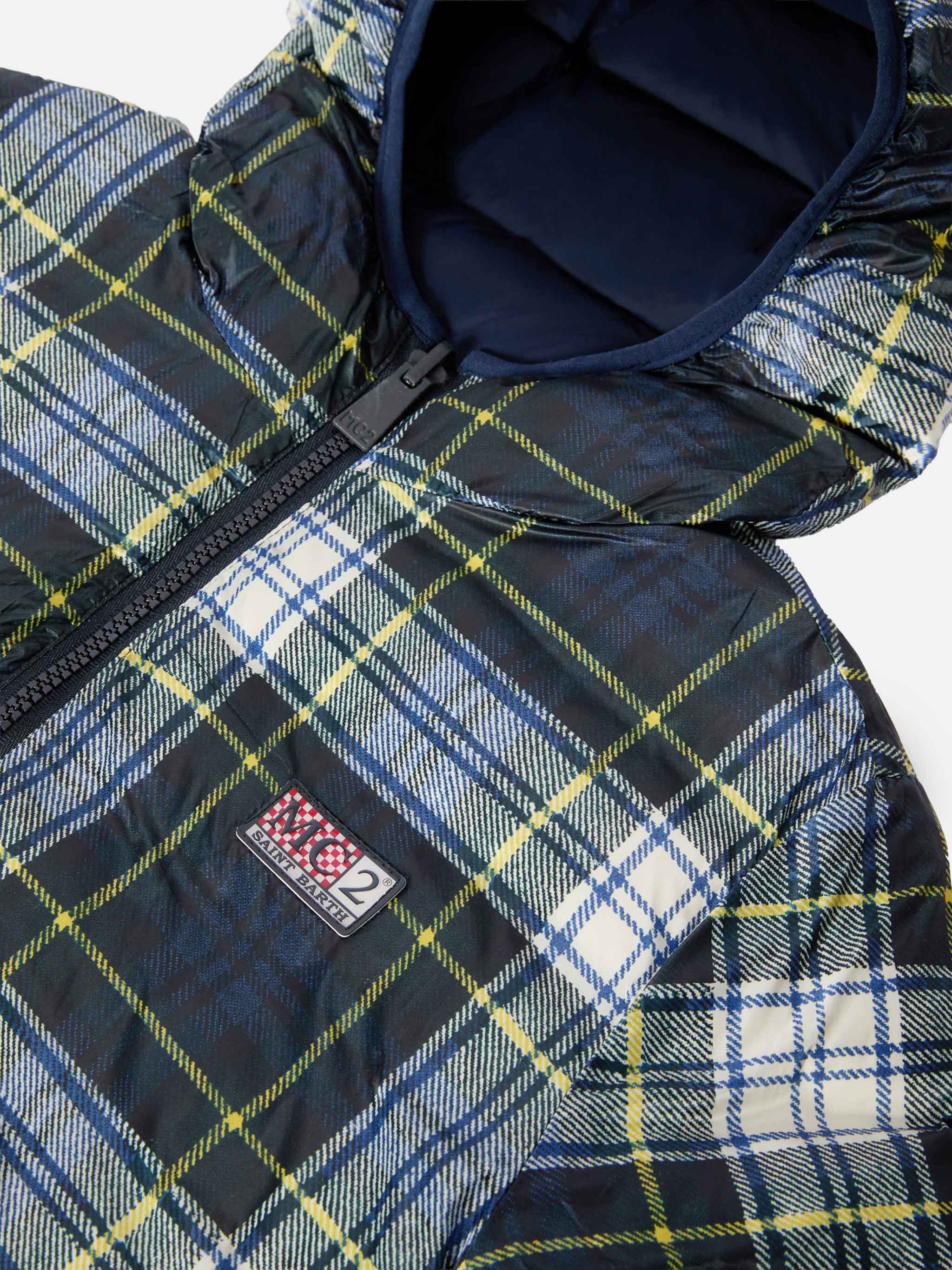 mc2-saint-barth-piumino-bob-bambino-reversibile-blu-e-tartan image 4