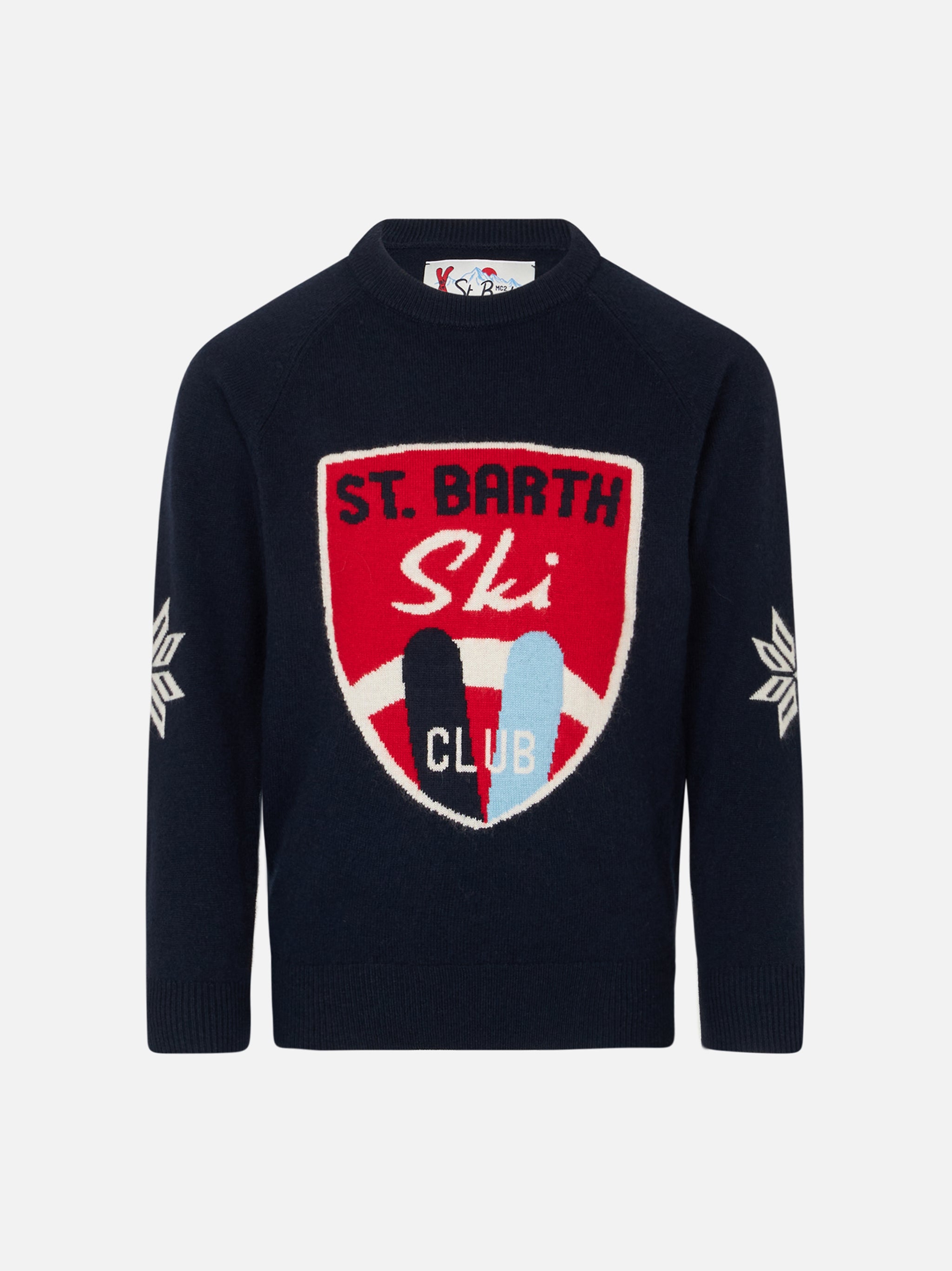 mc2-saint-barth-dou-maglione-girocollo-bambino-st-barth-ski-club-blu image 1