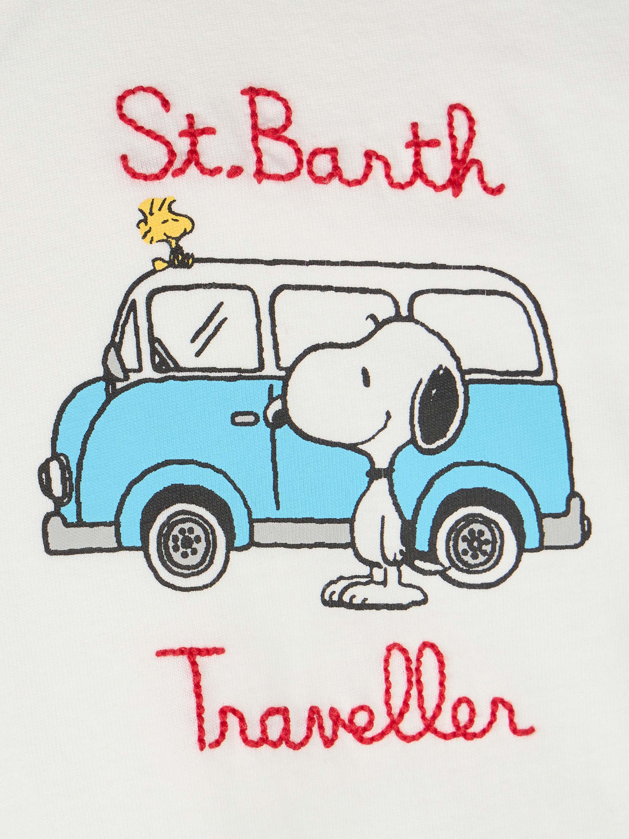 mc2-saint-barth-t-shirt-bambino-snoopy-st-barth-traveller-bianca-special-edition image 3