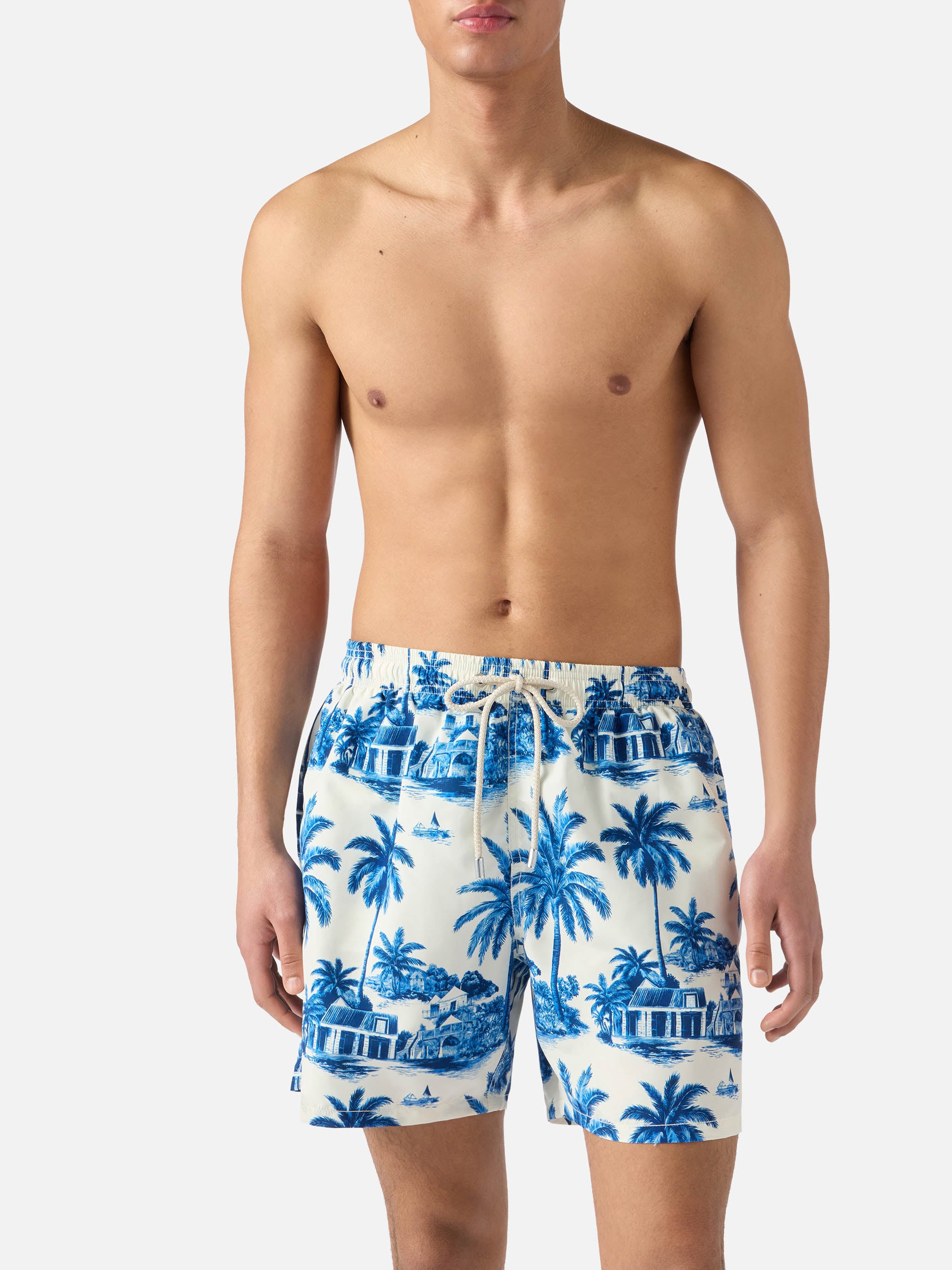 mc2-saint-barth-gustavia-boxer-mare-uomo-toile-de-jouy-blu-special-edition image 3