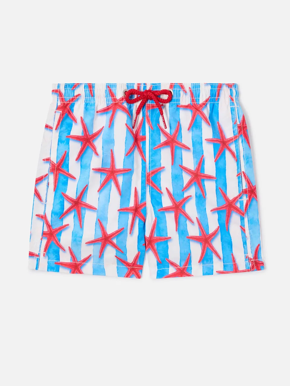 mc2-saint-barth-jean-costume-da-bagno-bambino-stelle-marine-bianco-azzurro image 1