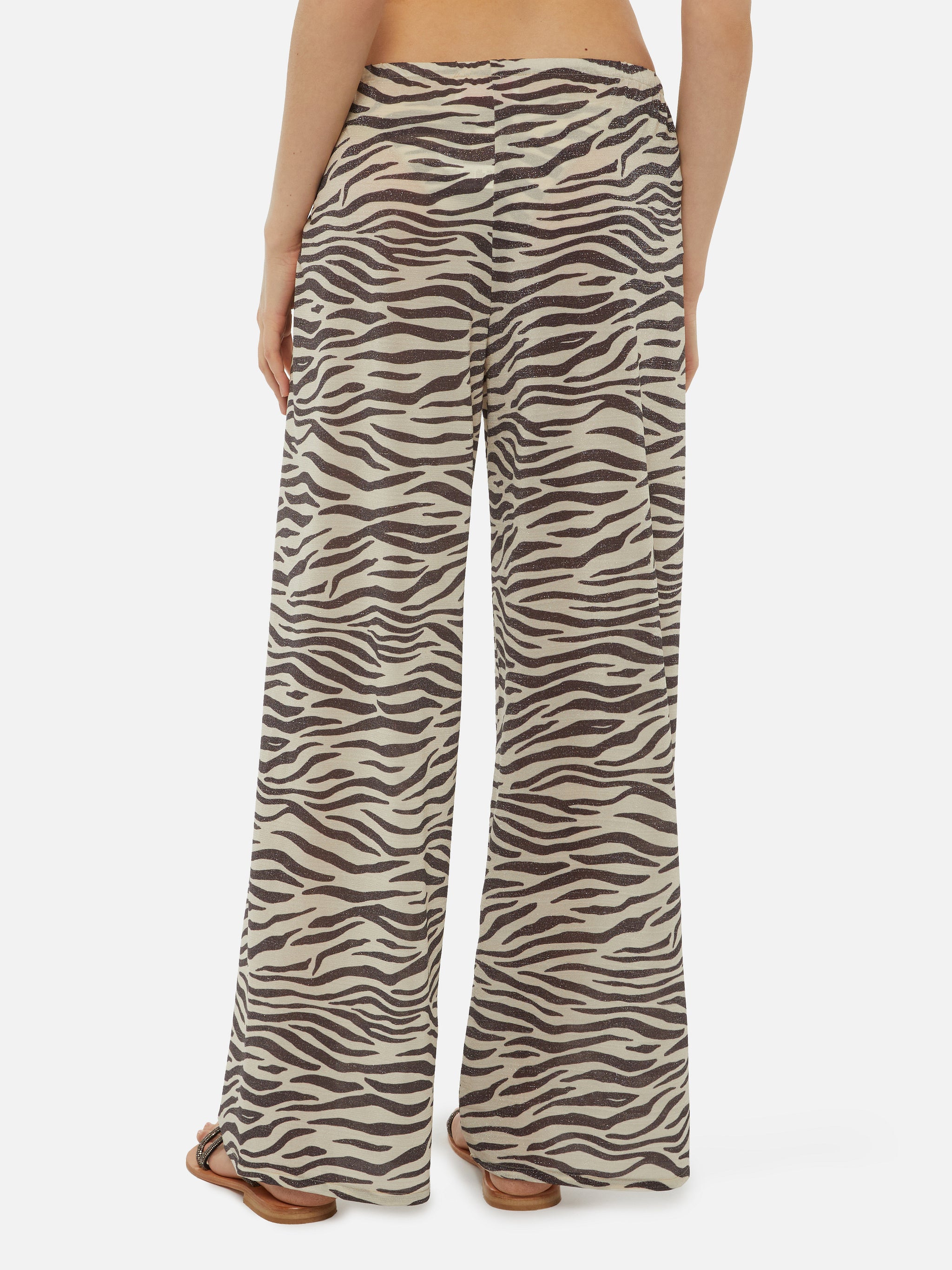 mc2-saint-barth-amalia-pantaloni-donna-a-gamba-larga-in-lurex-zebrato-bianco image 5