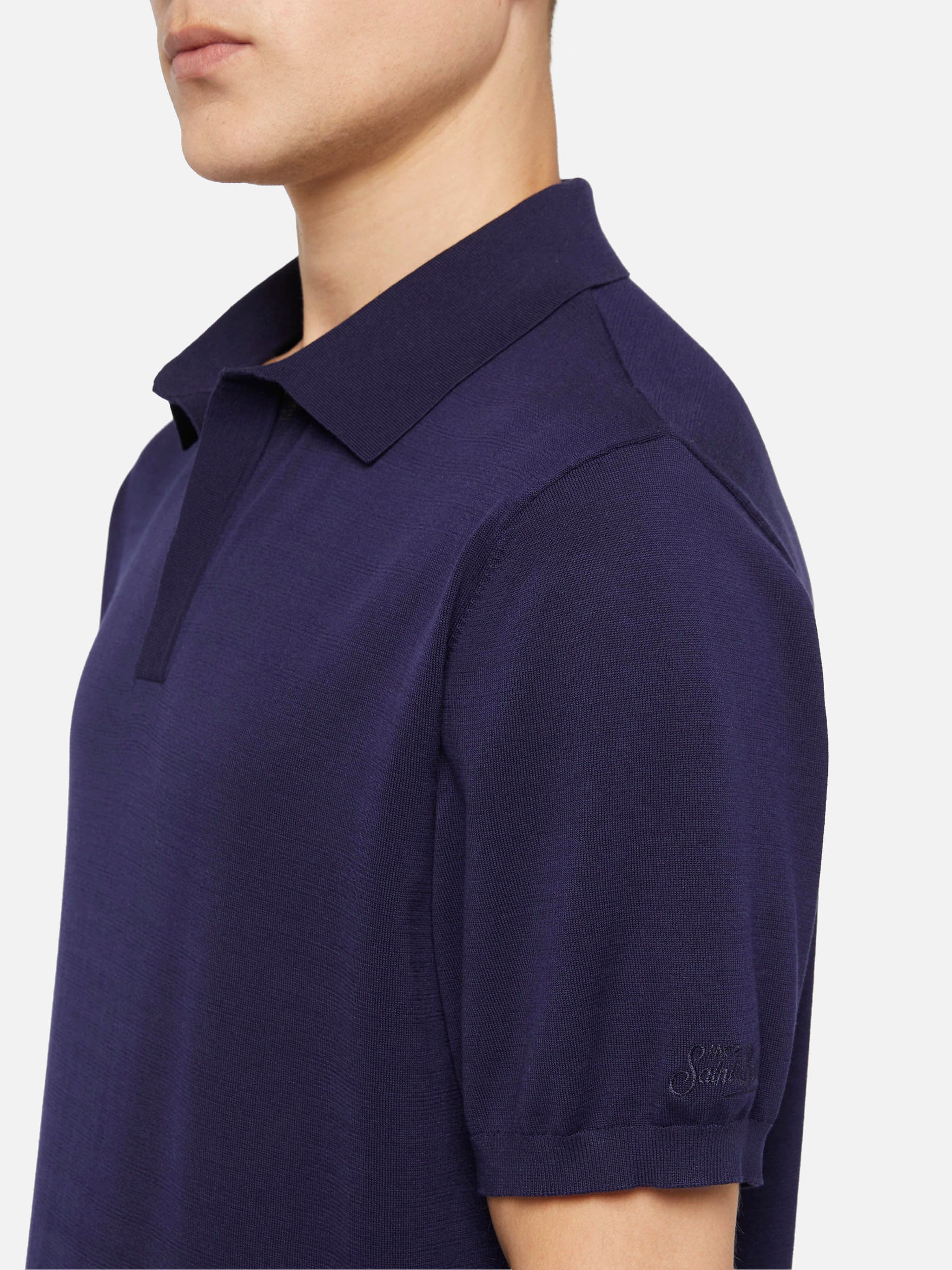 mc2-saint-barth-sloan-polo-uomo-maglia-seta-cotone-blu-navy image 2