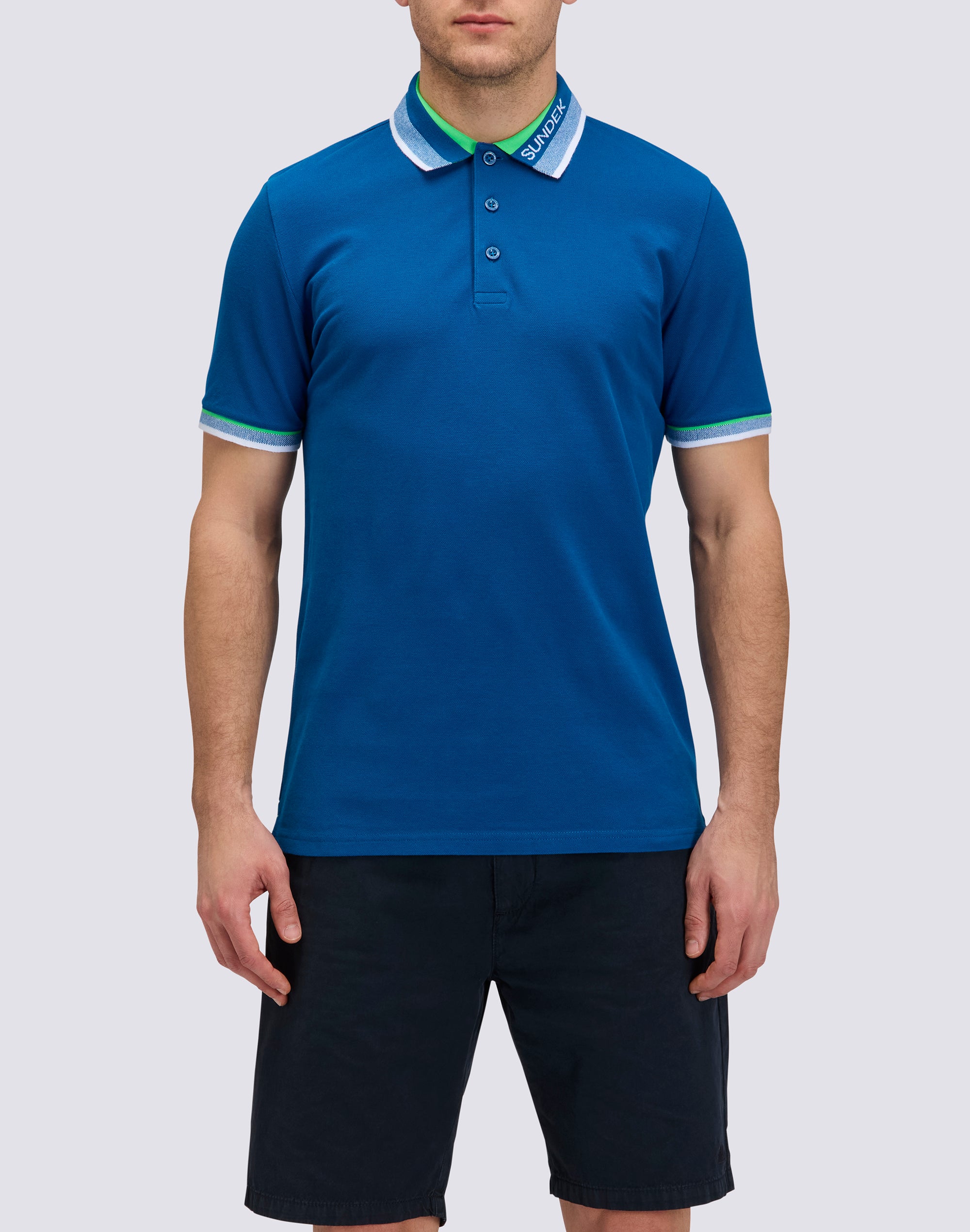 sundek-polo-uomo-in-cotone-piquet-a-3-bottoni-regular image 1