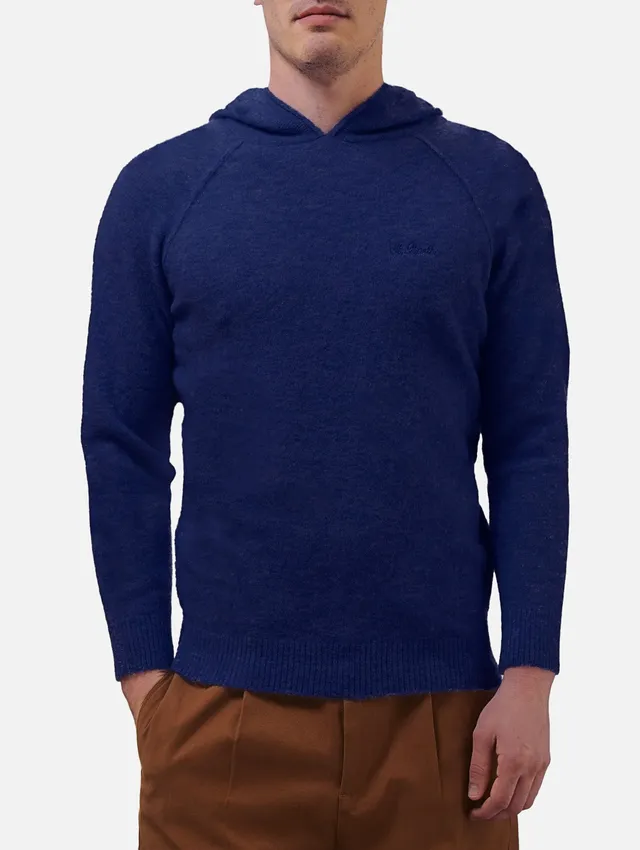 mc2-saint-barth-maglia-piccadilly-uomo-in-alpaca-stretch-blu-navy-con-cappuccio image 1